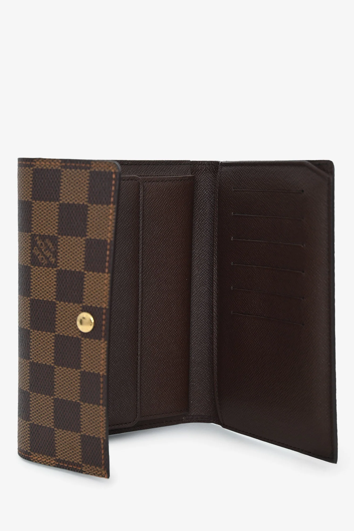 Louis Vuitton 2005 Damier Ebene Trifold Wallet - Image 6