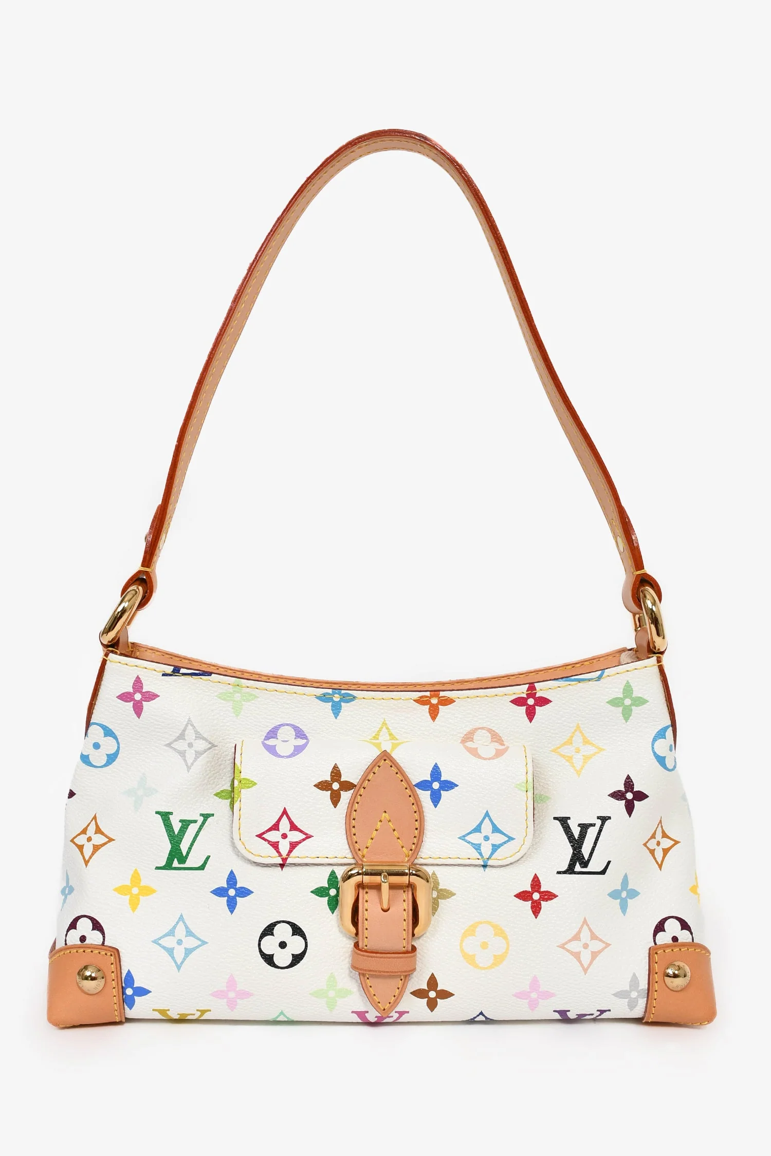 Louis Vuitton 2006 White/Multicolour Monogram 'Eliza' Shoulder Bag - Image 7