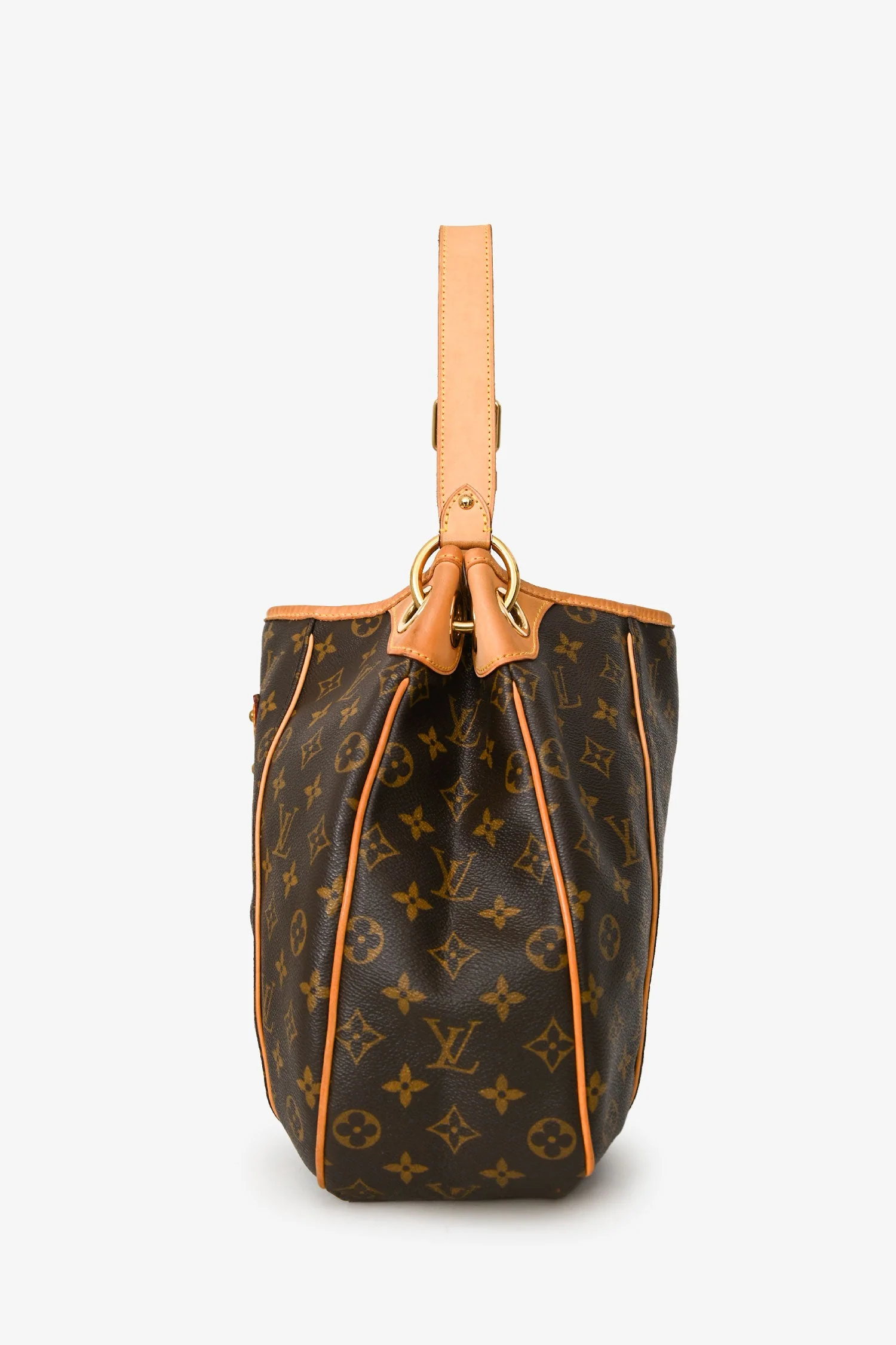 Louis Vuitton 2008 Brown Canvas/Leather Monogram Galliera Shoulder Bag - Image 4