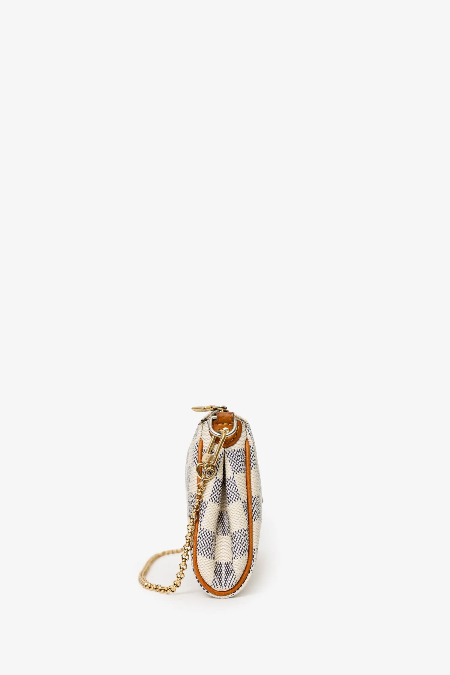 Louis Vuitton 2012 Damier Azur Pochette Eva Chain Shoulder Bag With Strap - Image 2
