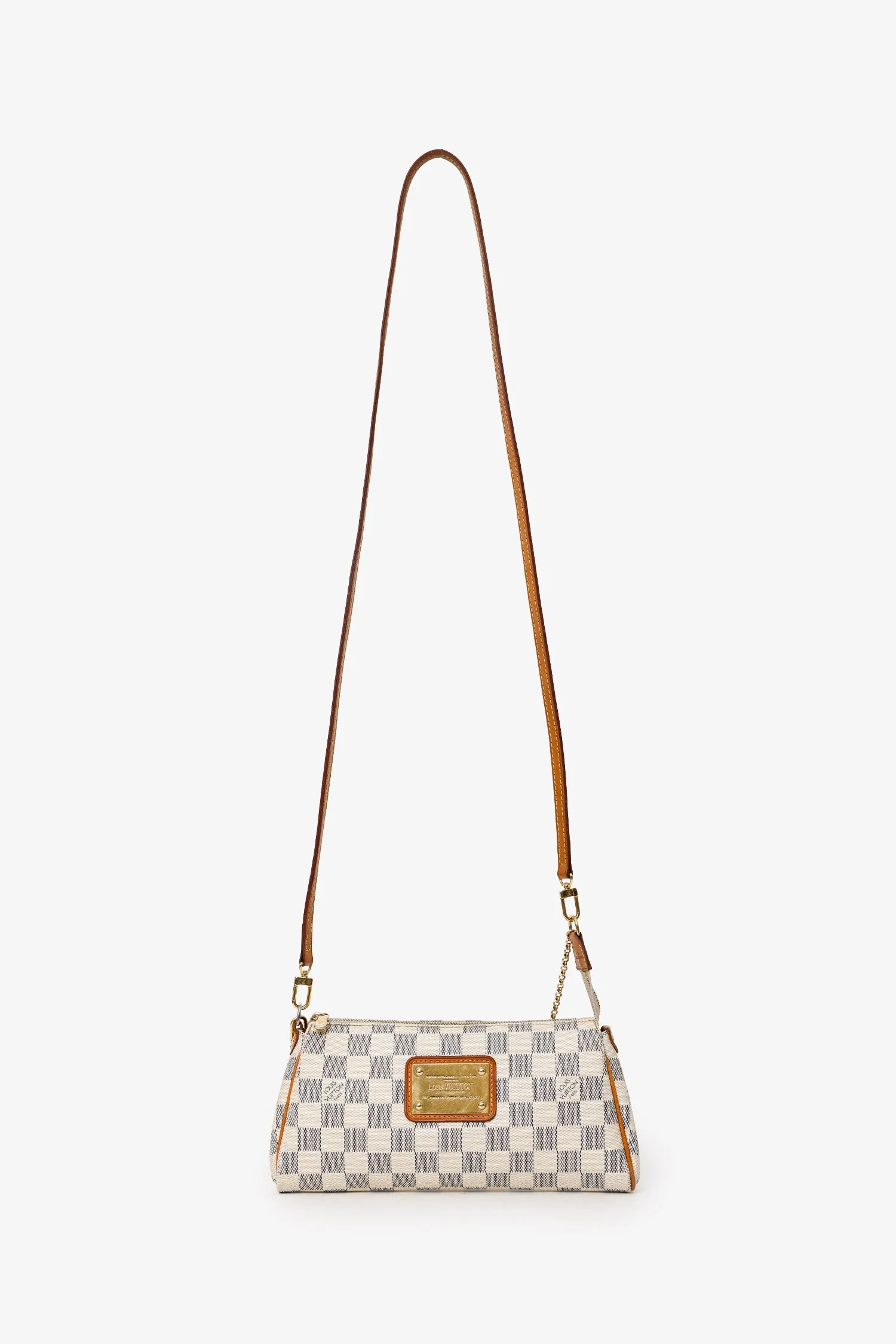 Louis Vuitton 2012 Damier Azur Pochette Eva Chain Shoulder Bag With Strap - Image 6