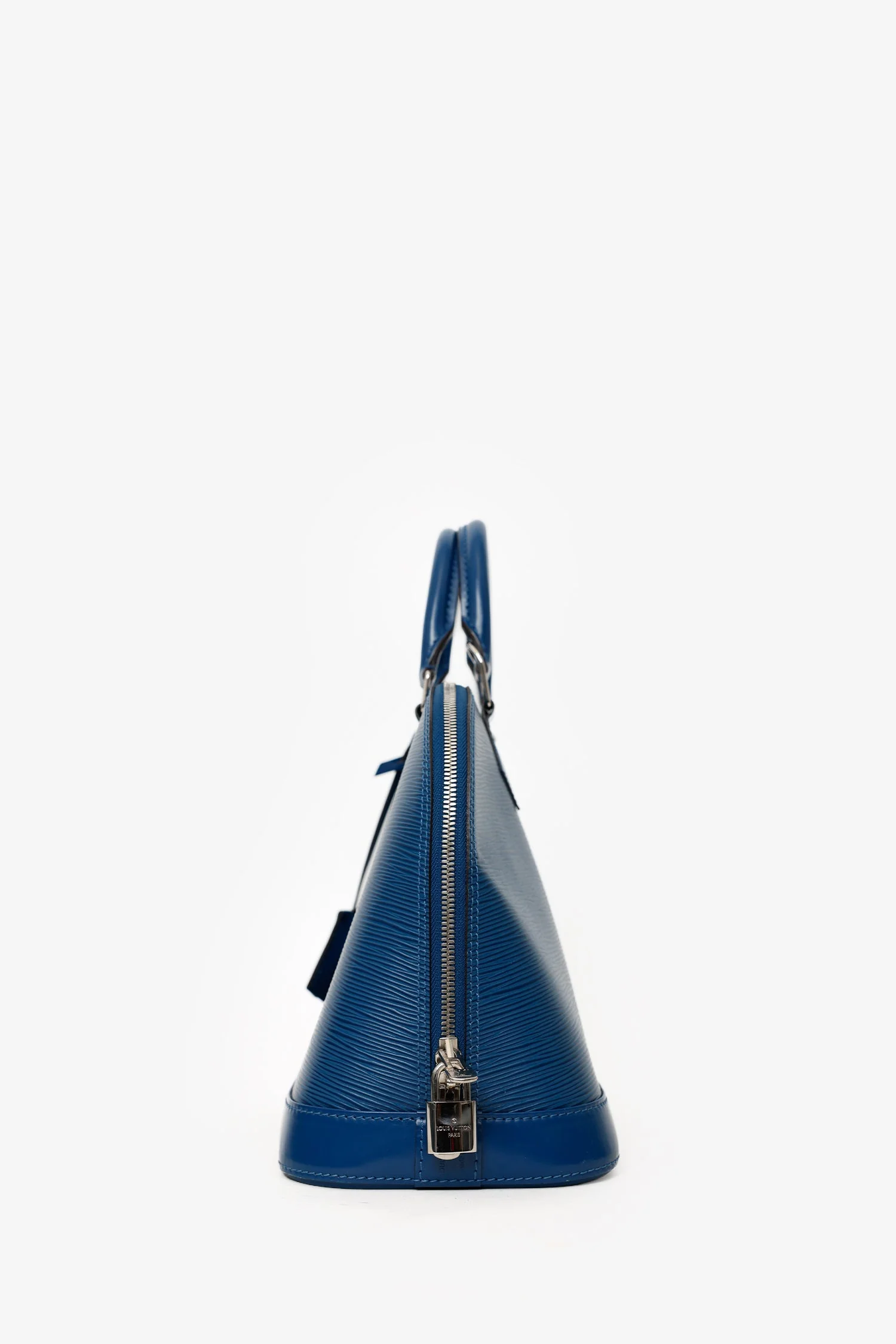 Louis Vuitton 2014 Blue Epi Leather Alma PM Top Handle Bag - Image 4