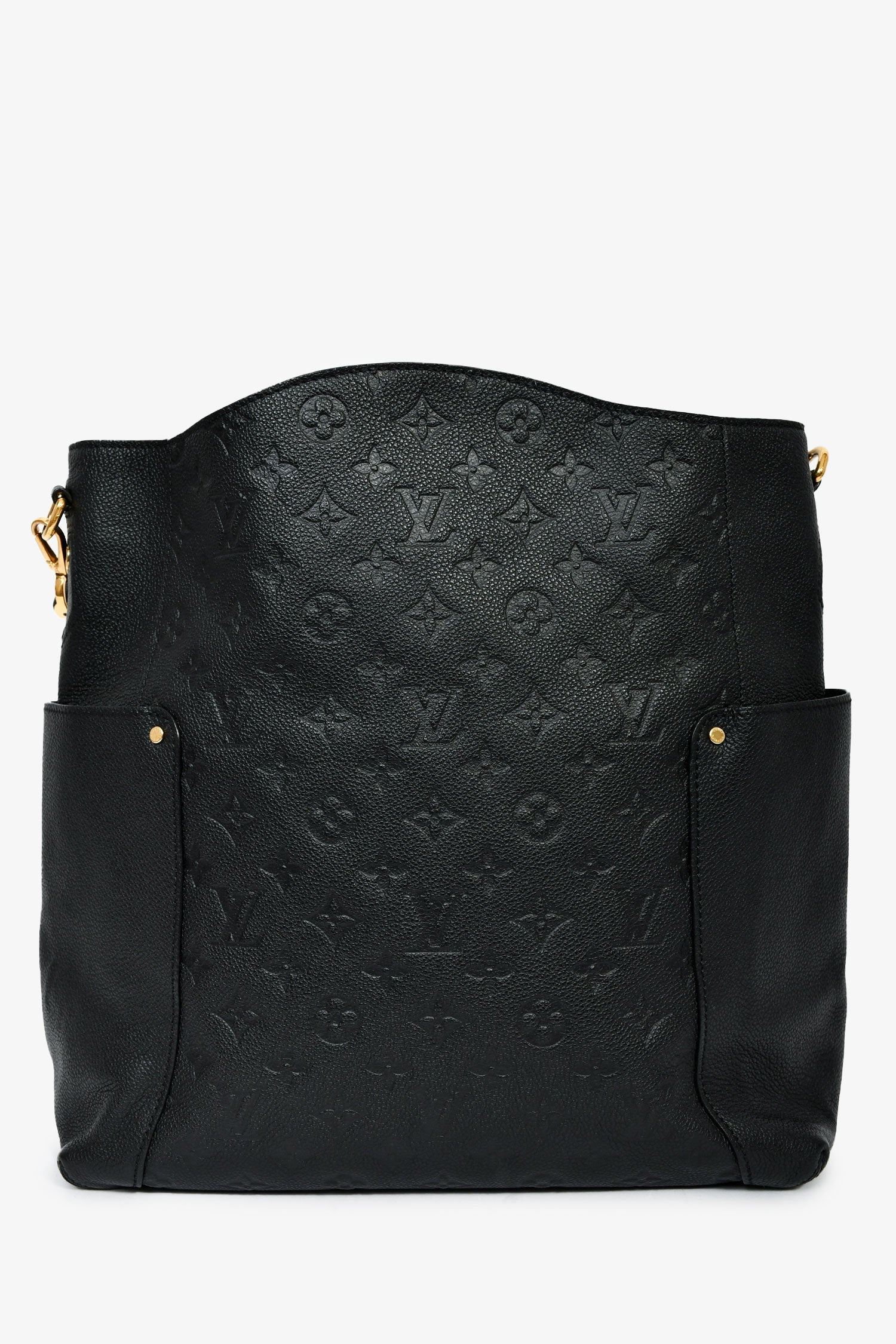 Louis Vuitton 2015 Black Monogram Empreinte Leather Bagatelle Shoulder Bag With Strap - Image 2
