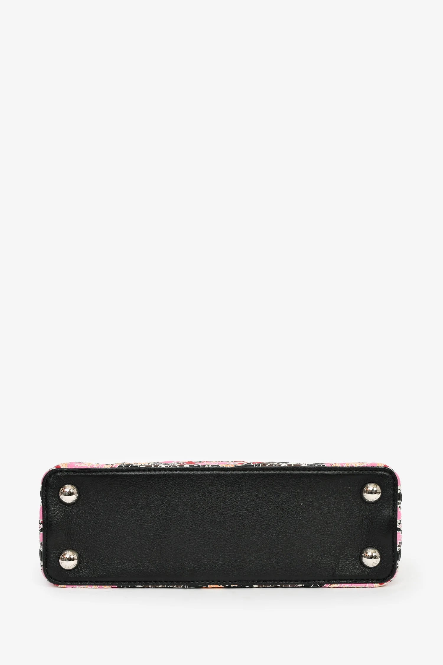 Louis Vuitton 2015 Black/Multicolour Leather Wild Flowers Capucines BB Top Handle Bag with Strap - Image 5