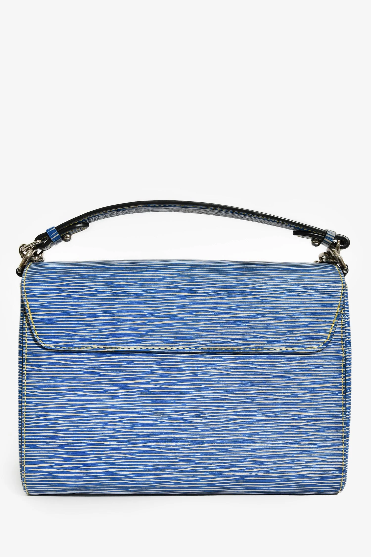 Louis Vuitton 2015 Blue Denim Epi Leather 'Twist' MM Shoulder Bag - Image 2