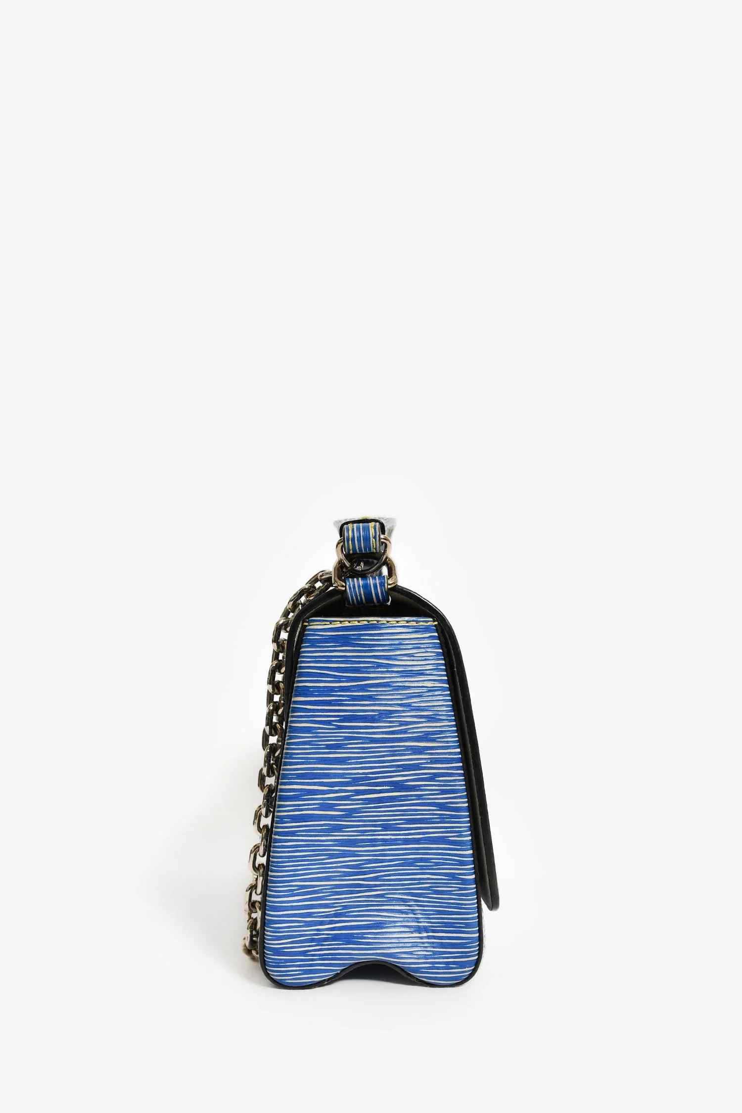 Louis Vuitton 2015 Blue Denim Epi Leather 'Twist' MM Shoulder Bag - Image 3