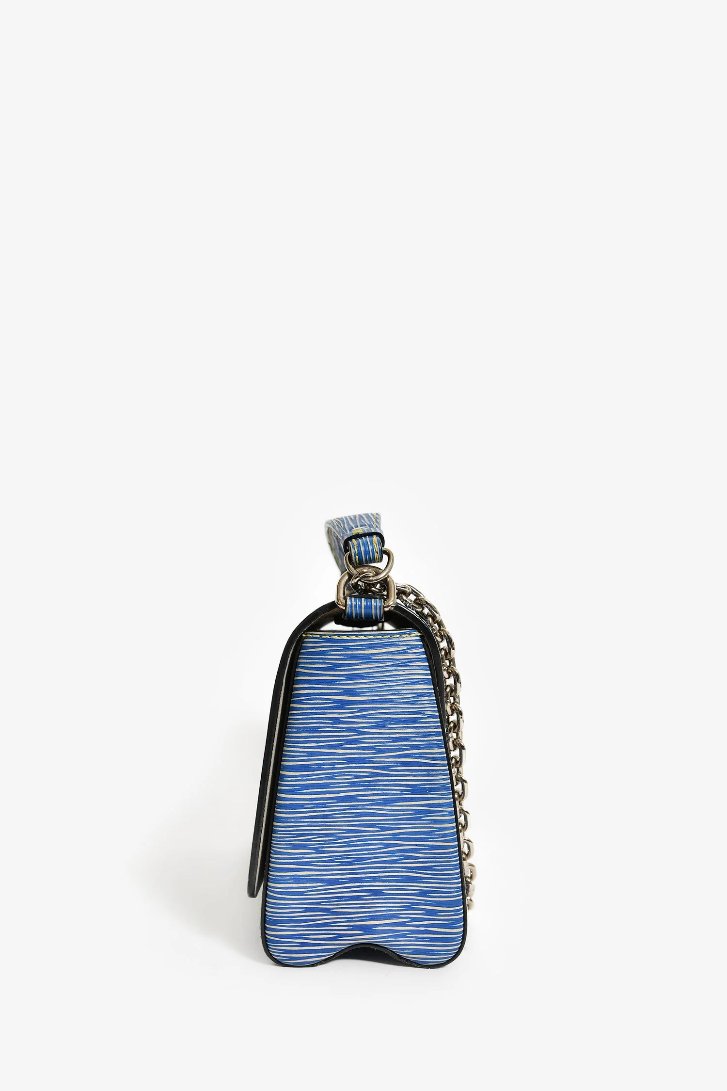 Louis Vuitton 2015 Blue Denim Epi Leather 'Twist' MM Shoulder Bag - Image 4