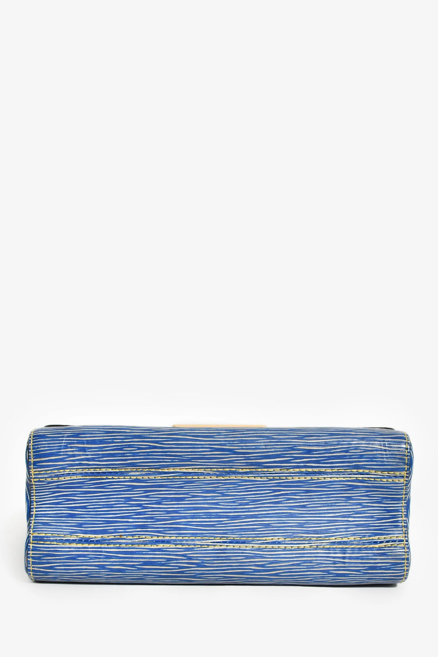 Louis Vuitton 2015 Blue Denim Epi Leather 'Twist' MM Shoulder Bag - Image 5