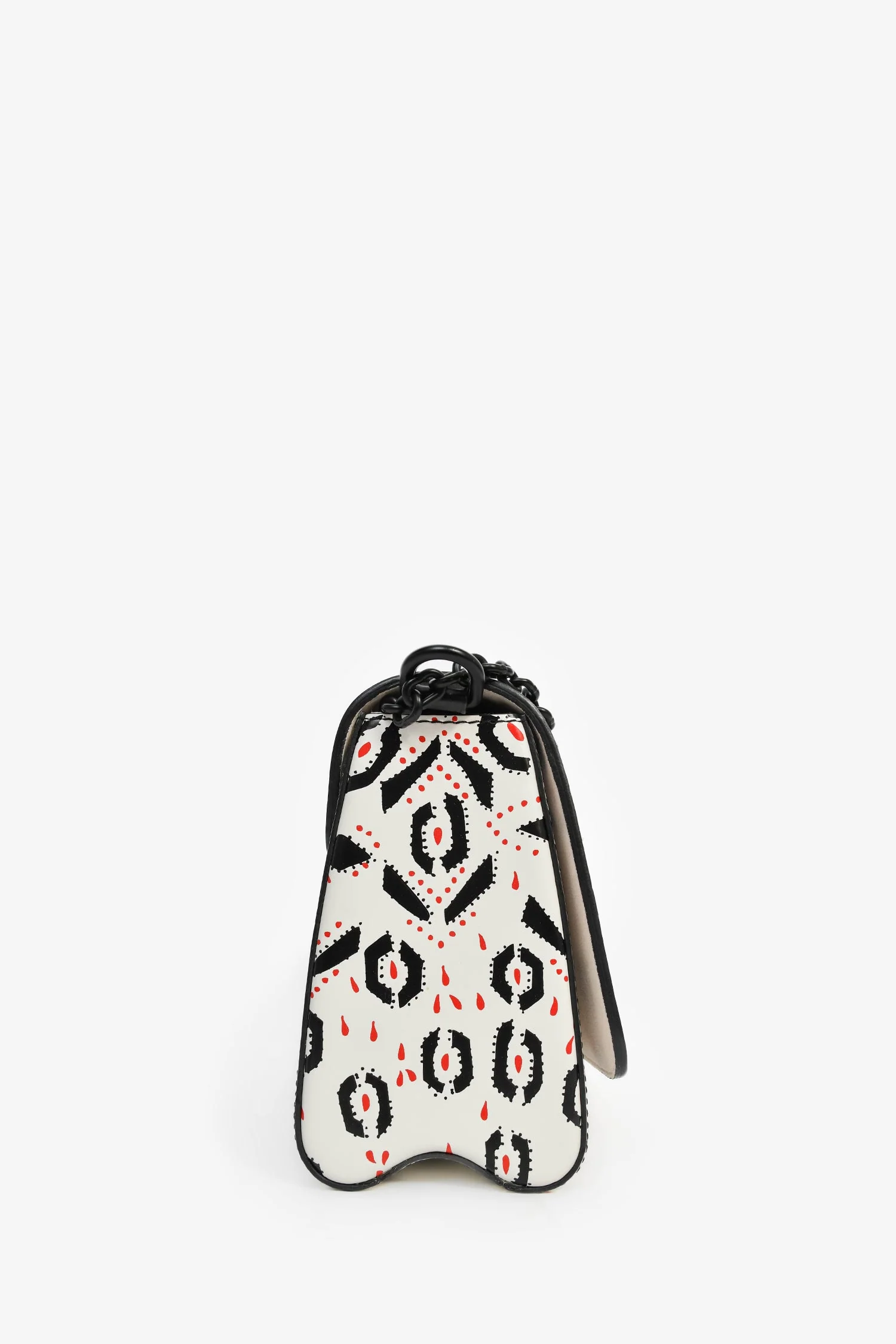 Louis Vuitton 2015 White/Black Graphic Printed Leather Twist MM Chain Bag - Image 3