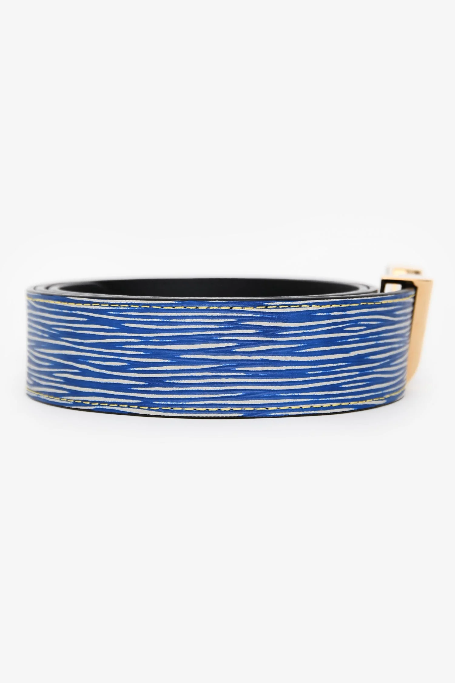 Louis Vuitton 2016 Blue Epi Leather V Belt Size 85/34 - Image 2