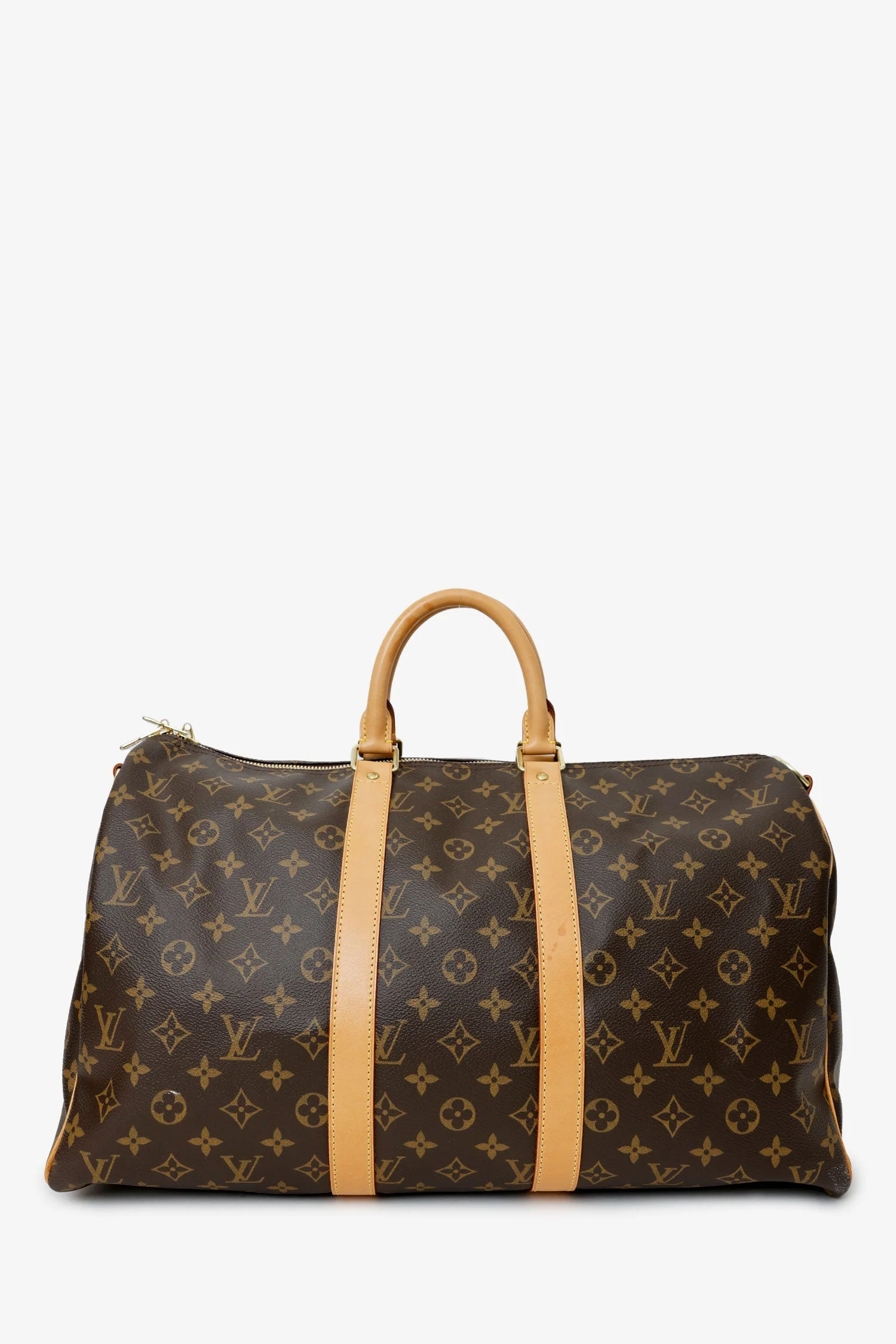 Louis Vuitton 2016 Brown Monogram Keepall Bandoulière 45 With Strap - Image 2