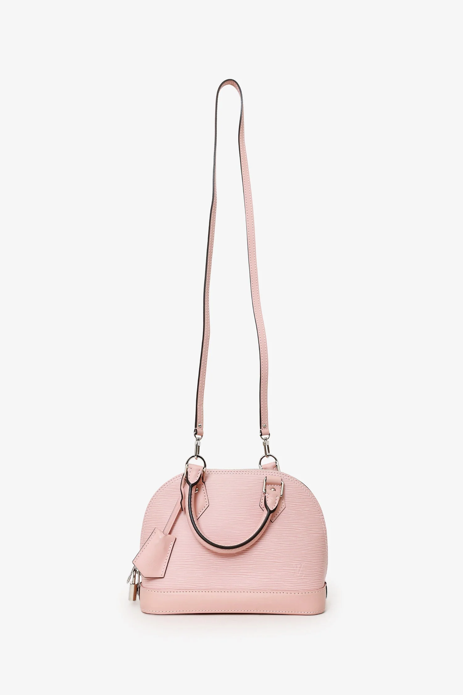 Louis Vuitton 2017 Pink Epi Leather Alma BB With Strap - Image 6