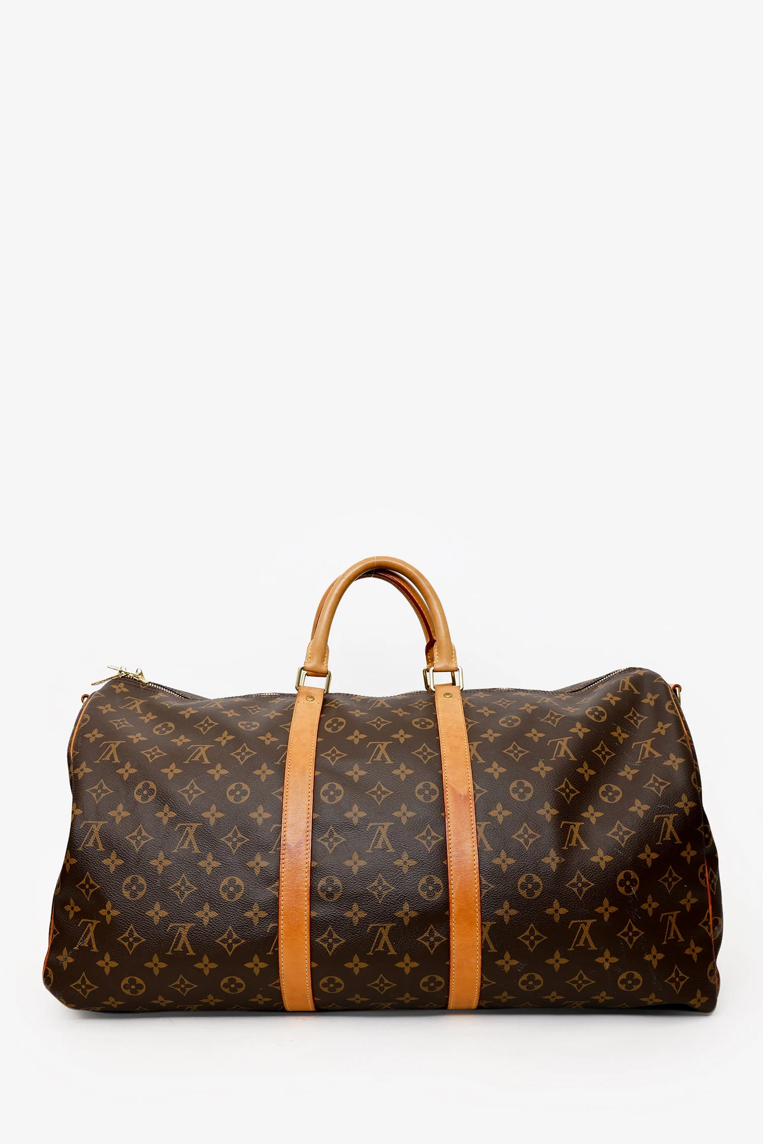 Louis Vuitton 2018 Monogram Canvas/Leather Keepall Bandoulière 55 With Strap - Image 2