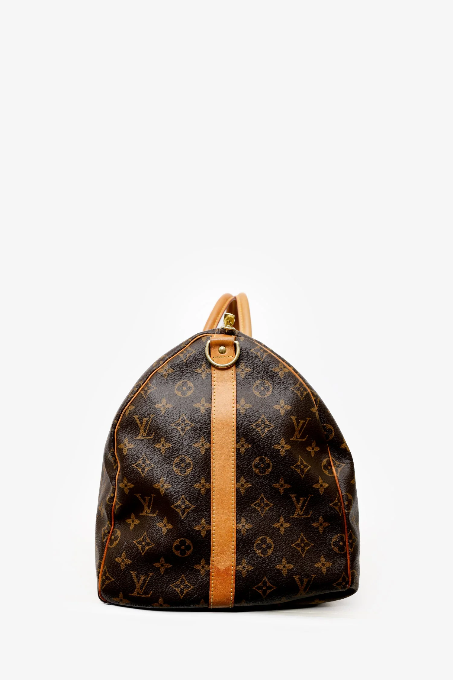 Louis Vuitton 2018 Monogram Canvas/Leather Keepall Bandoulière 55 With Strap - Image 4