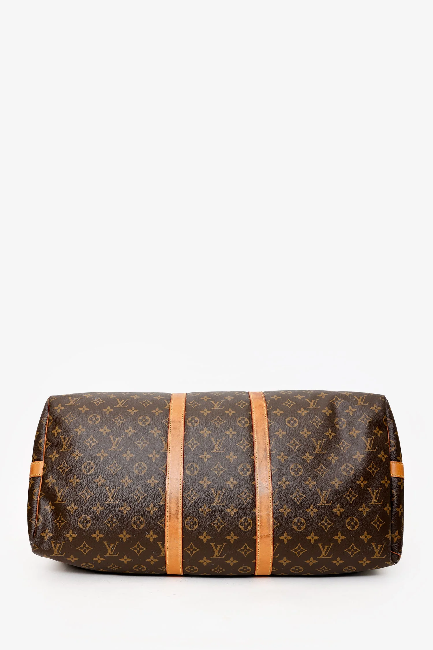 Louis Vuitton 2018 Monogram Canvas/Leather Keepall Bandoulière 55 With Strap - Image 5