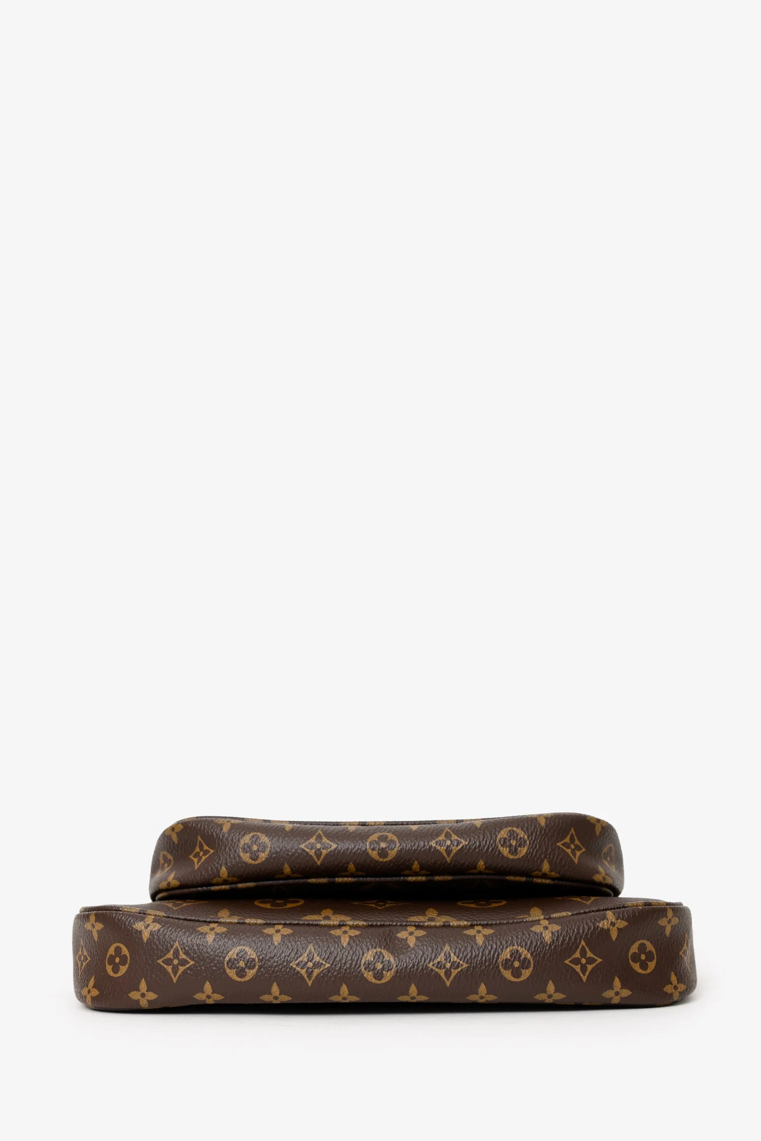Louis Vuitton 2019 Monogram Multi Pochette Accessoires With Green Canvas Strap - Image 6
