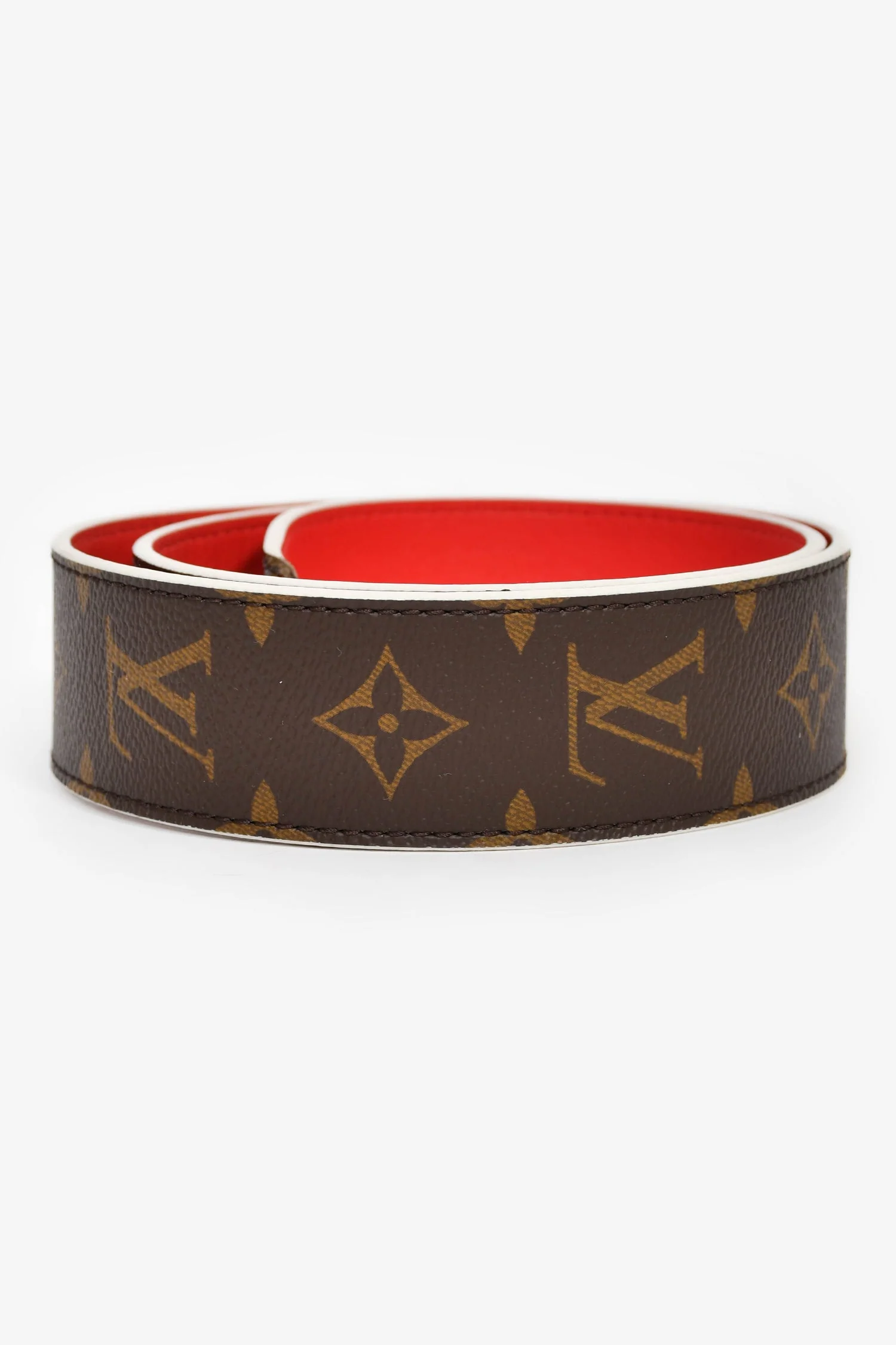 Louis Vuitton 2021 Monogram Canvas/Red Bandoulière Bag Strap - Image 3
