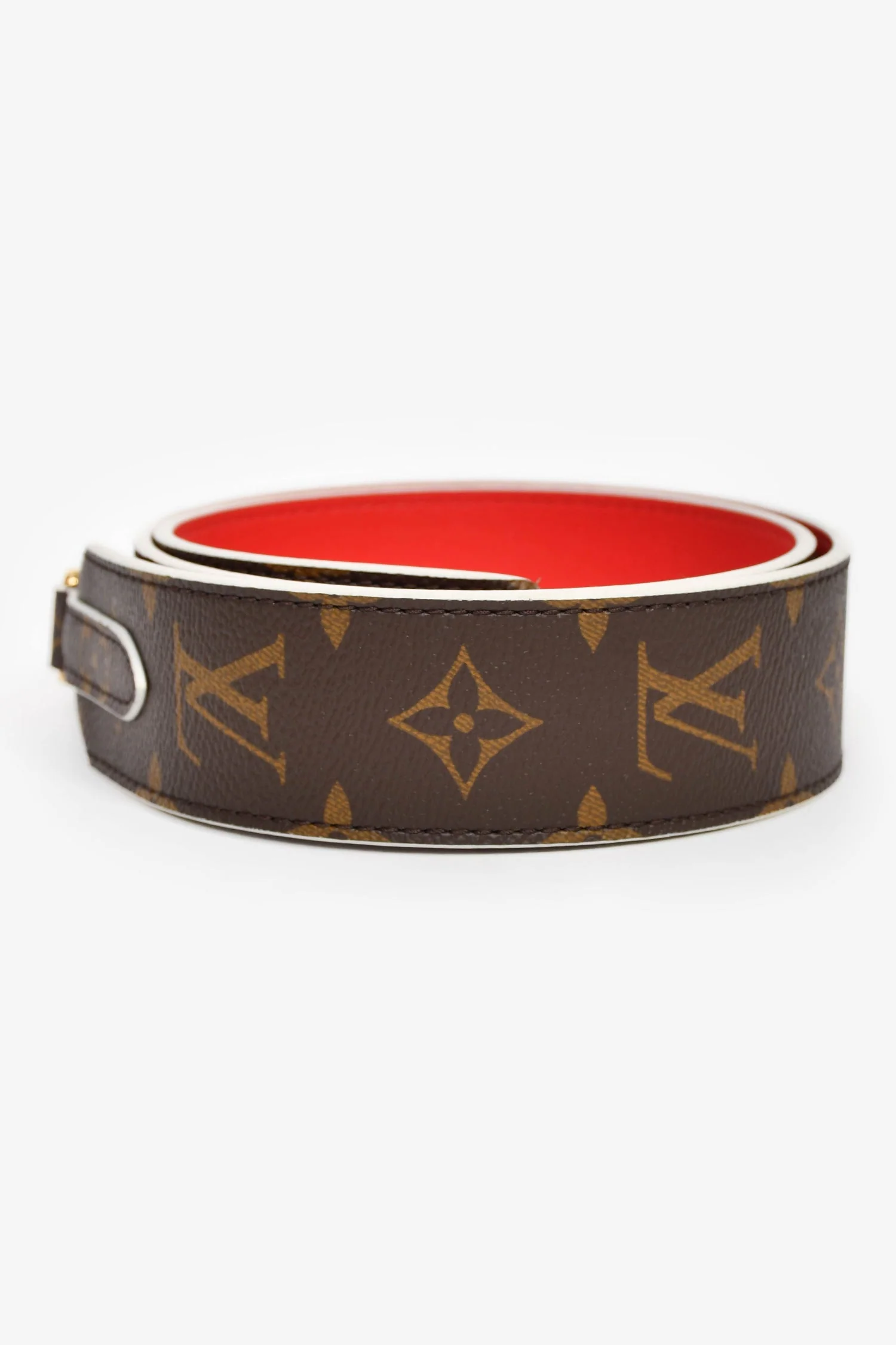 Louis Vuitton 2021 Monogram Canvas/Red Bandoulière Bag Strap - Image 4