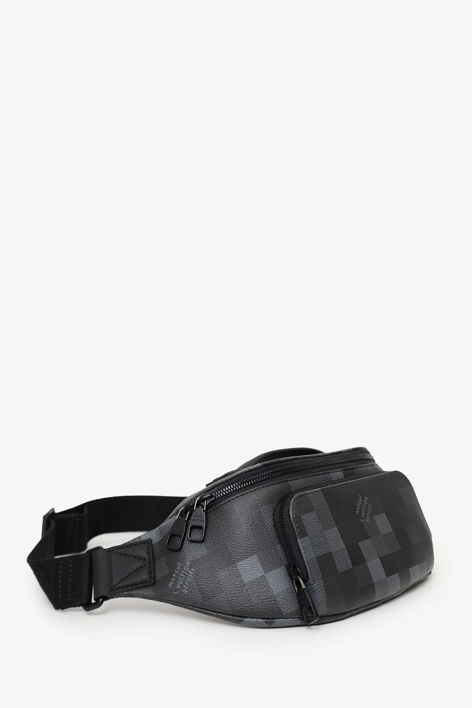 Louis Vuitton 2024 Black Damoflage Rush Bum Bag - Image 5