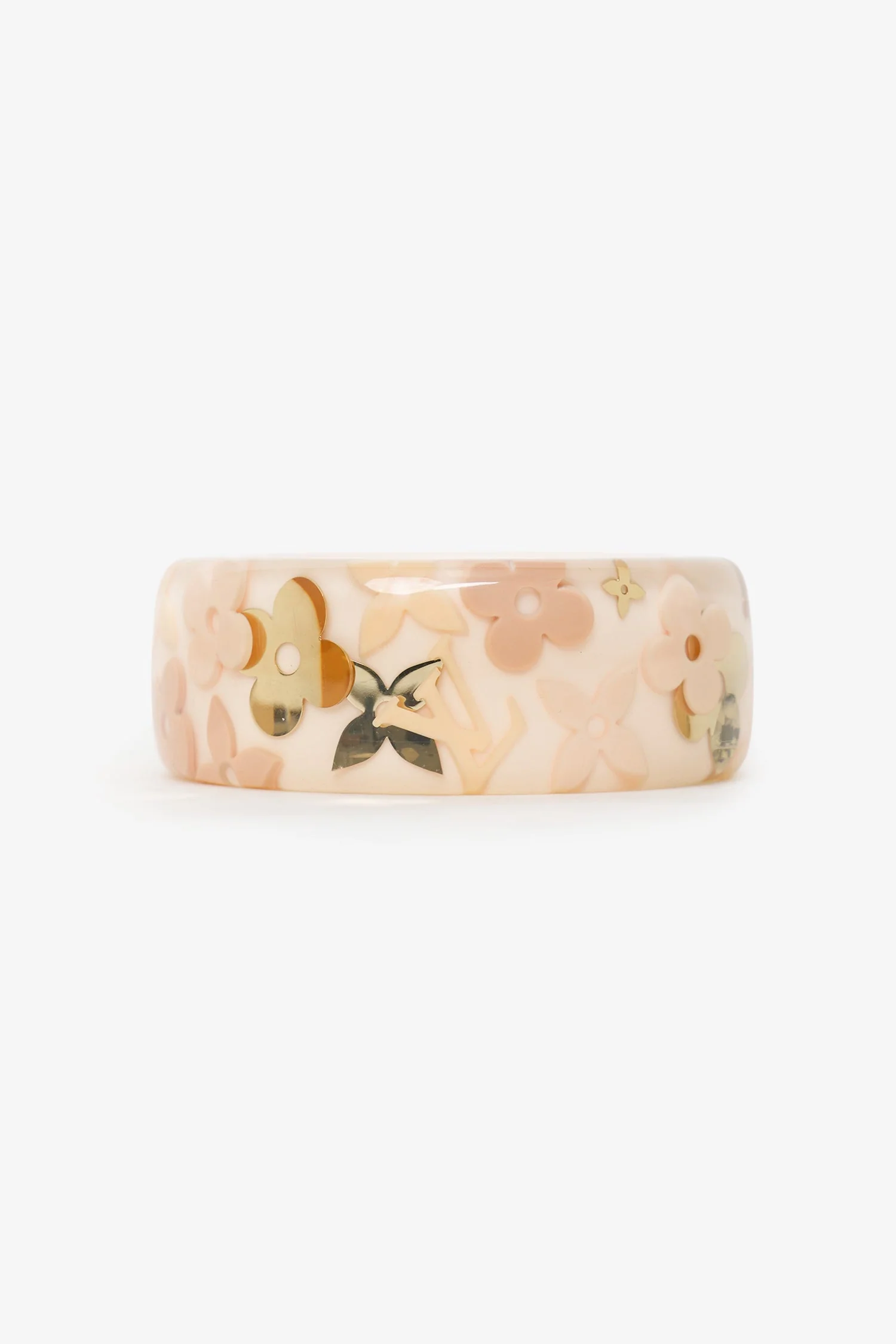 Louis Vuitton Beige Ceramic 'Inclusion' Bracelet