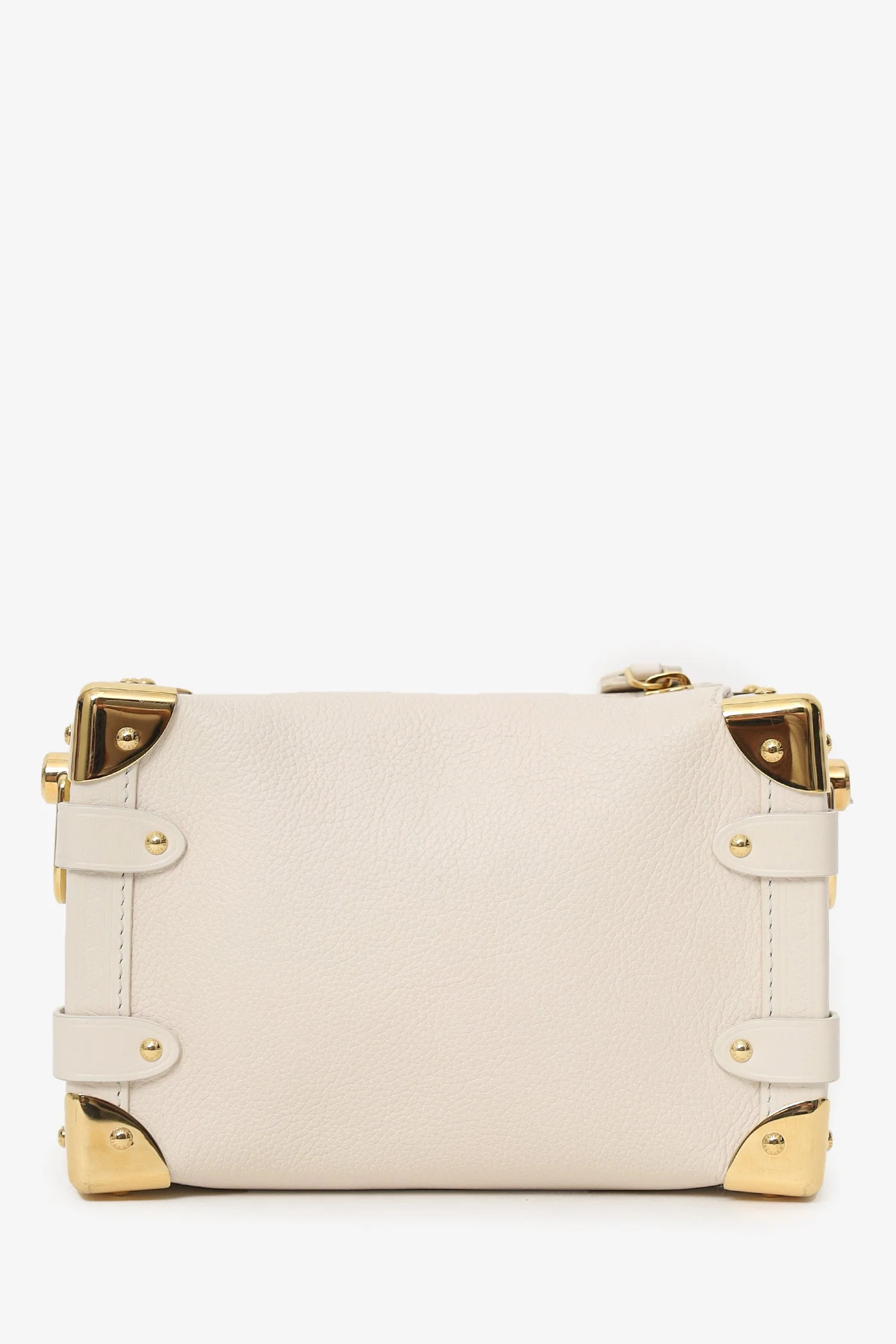 Louis Vuitton Beige Leather Side Trunk PM - Image 3
