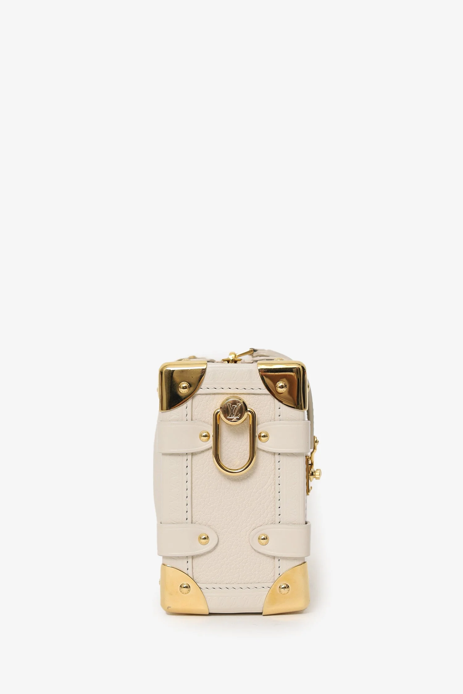 Louis Vuitton Beige Leather Side Trunk PM - Image 4