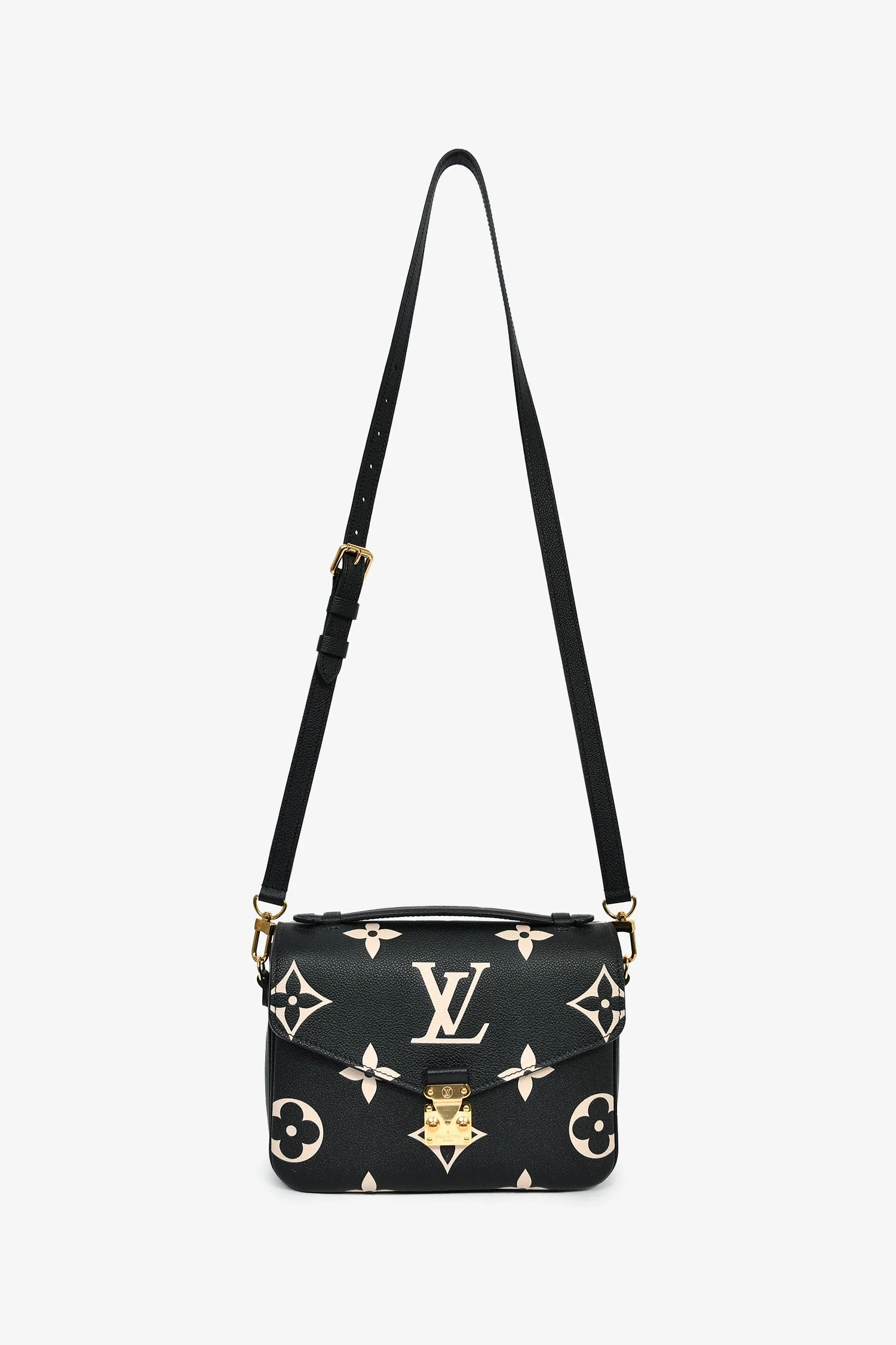 Louis Vuitton Black Bicolour Monogram Empreinte Leather Pochette Metis - Image 7