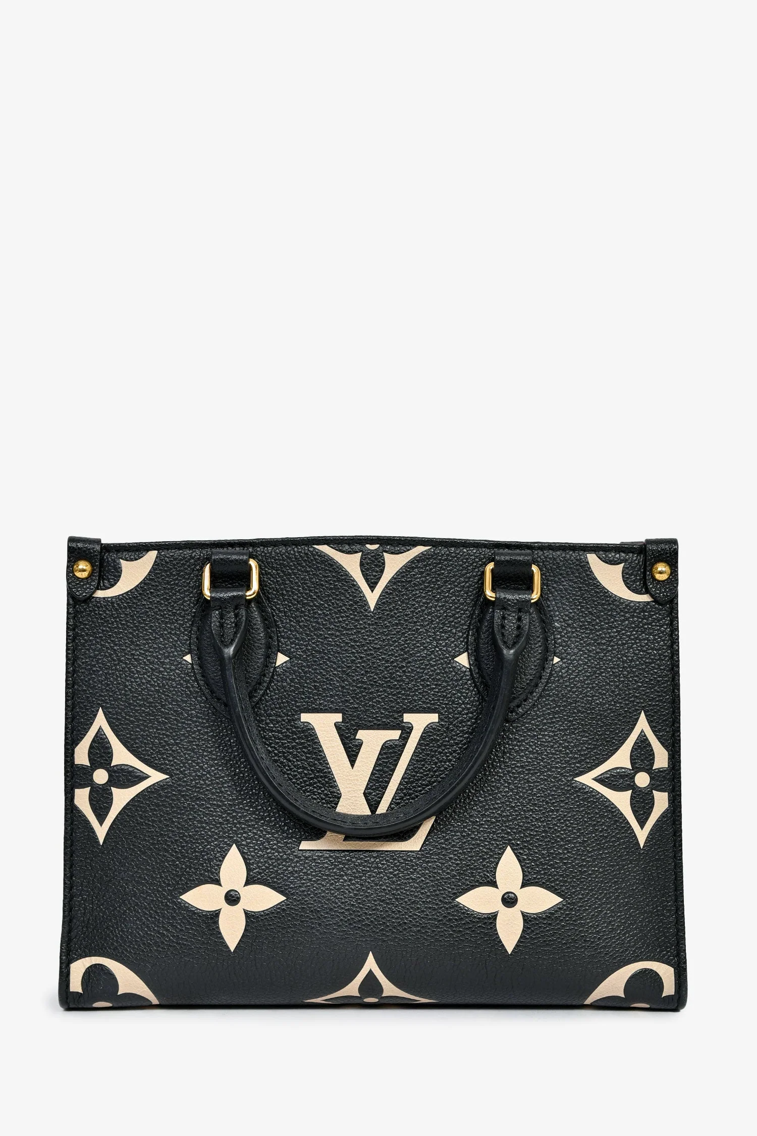 Louis Vuitton Black/Cream Leather Monogram Empreinte OnTheGo PM With Strap - Image 2