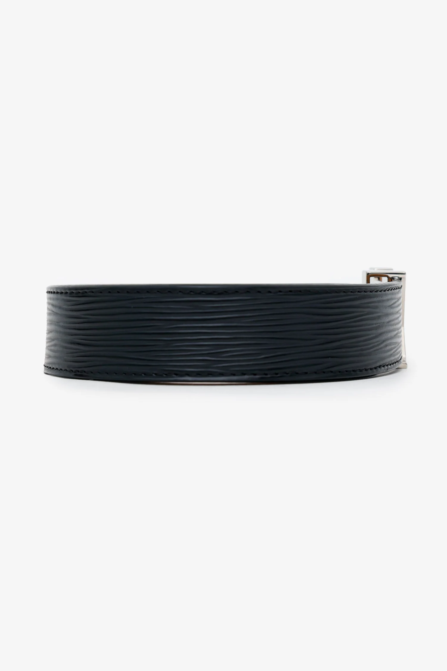 Louis Vuitton Black Epi Leather Logo Belt Size 85 - Image 2