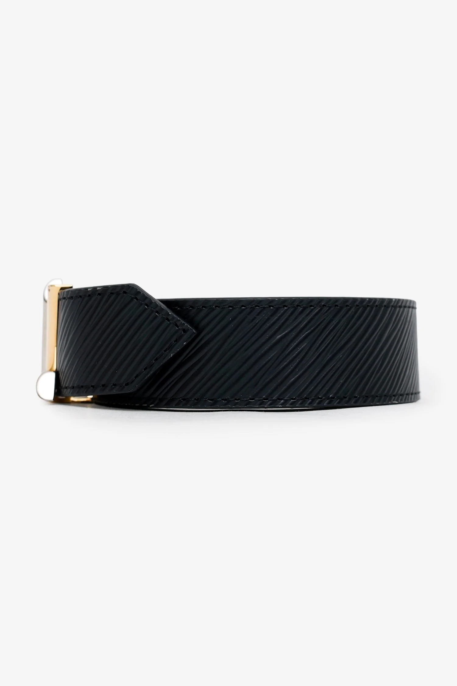 Louis Vuitton Black Epi Leather LV Twist Belt Size 85/34 - Image 4