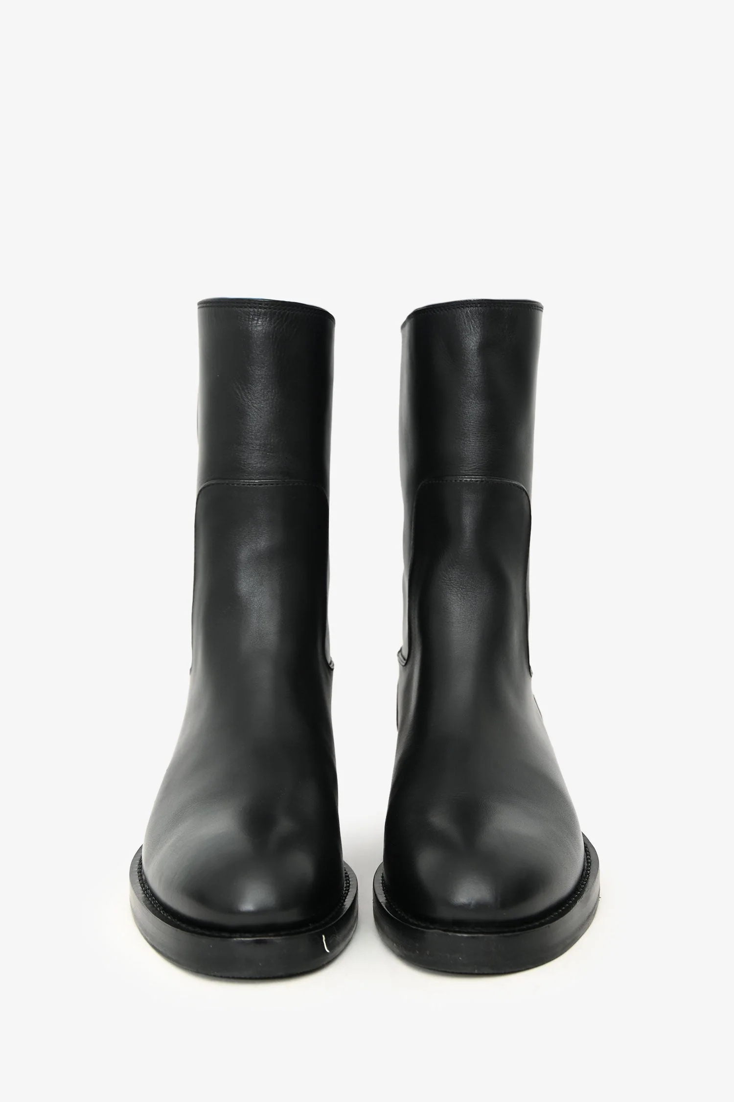 Louis Vuitton Black Leather Ankle Boots Size 39 - Image 3