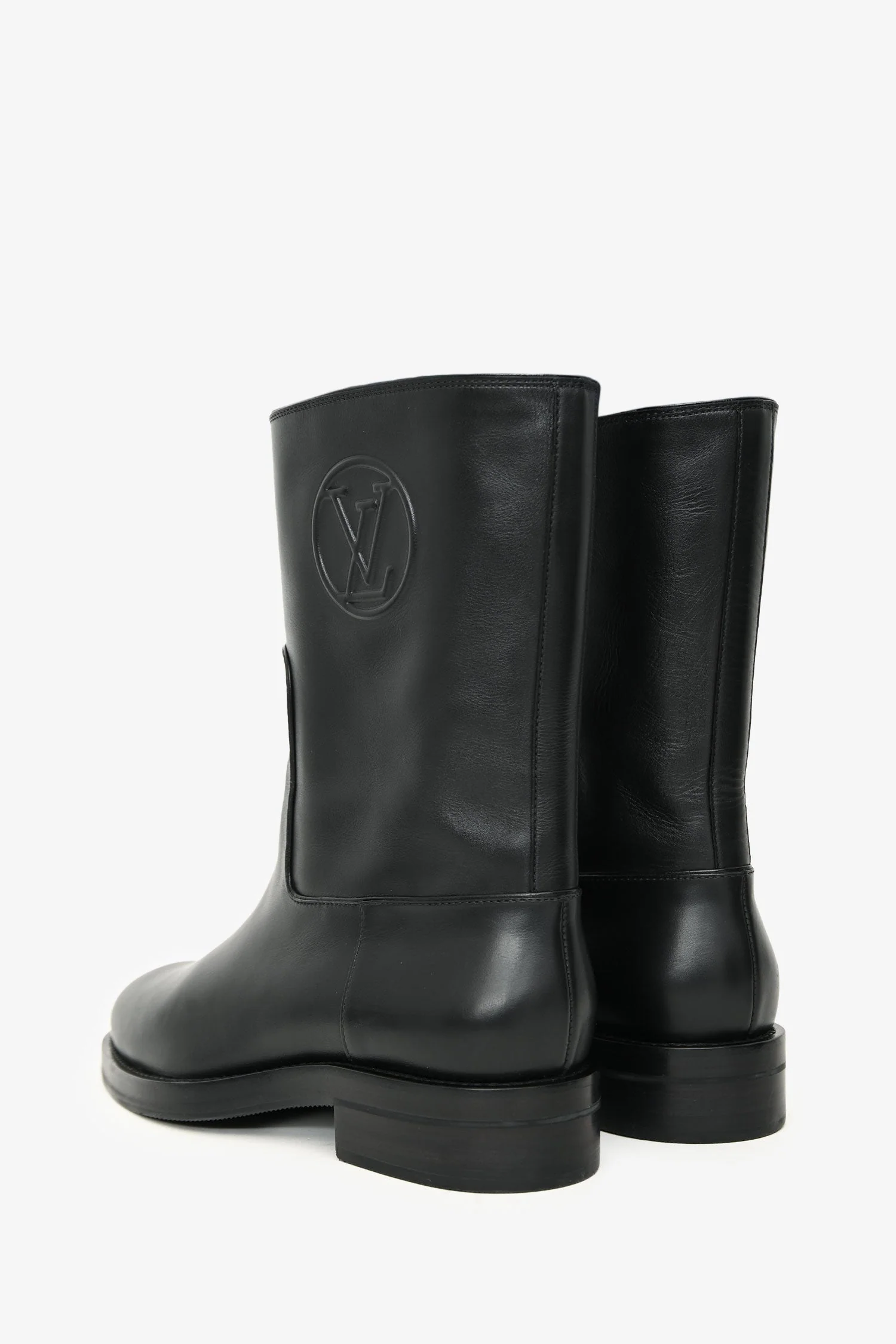 Louis Vuitton Black Leather Ankle Boots Size 39 - Image 4