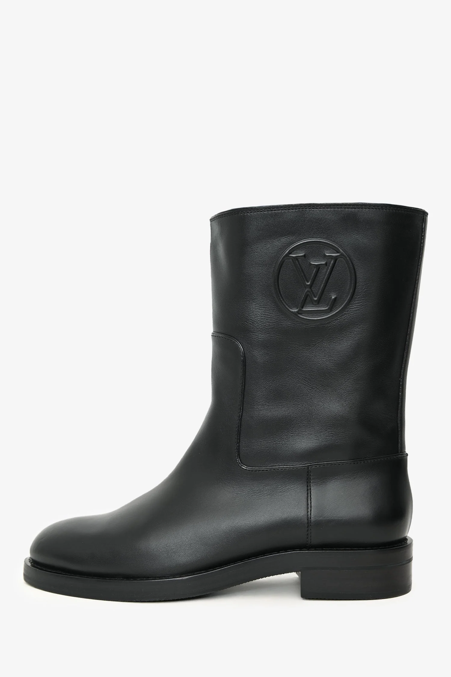 Louis Vuitton Black Leather Ankle Boots Size 39 - Image 5