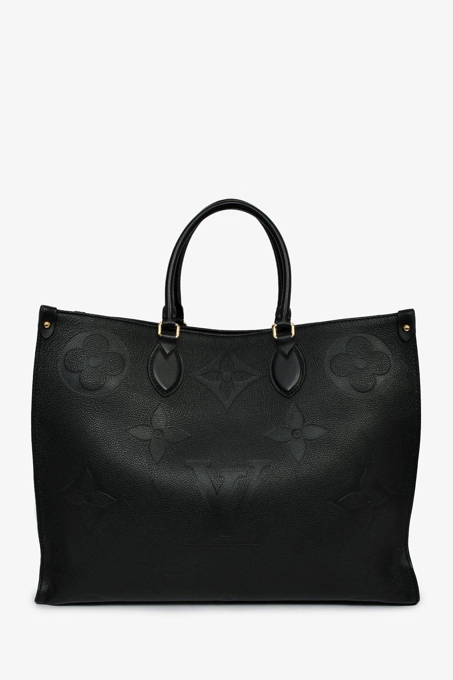 Louis Vuitton Black Leather Monogram Empriente OnTheGo GM Tote Bag