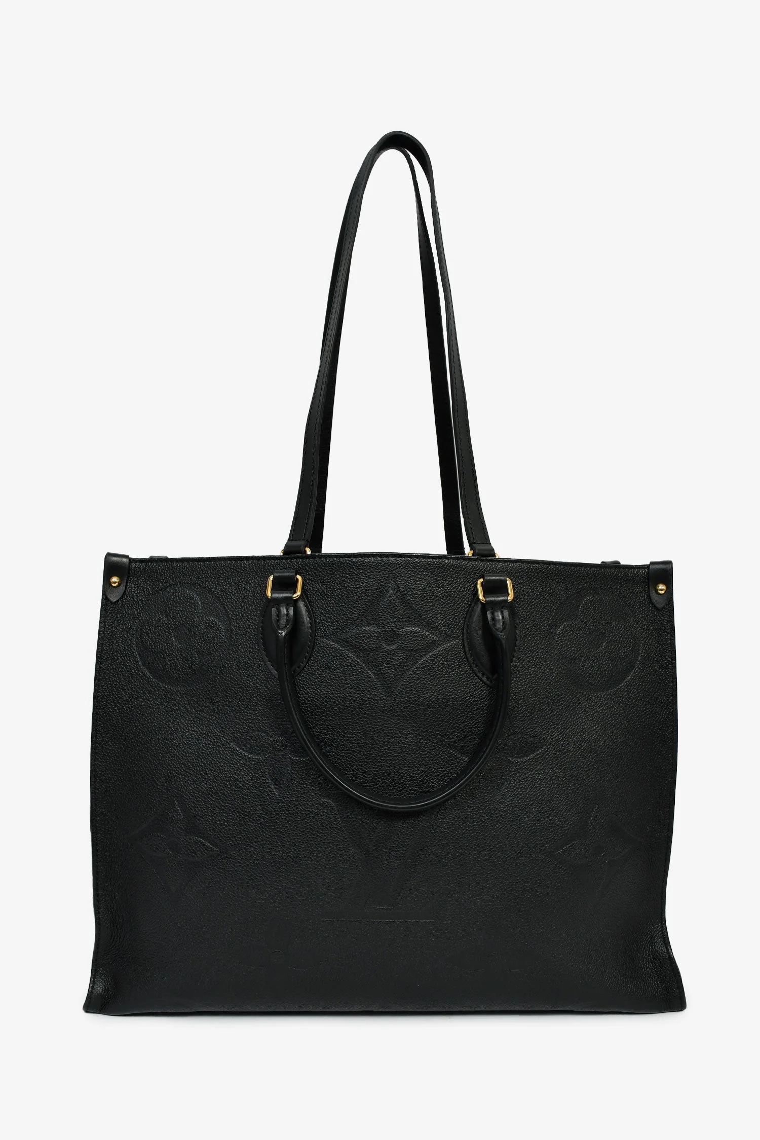 Louis Vuitton Black Leather Monogram Empriente OnTheGo GM Tote Bag - Image 7