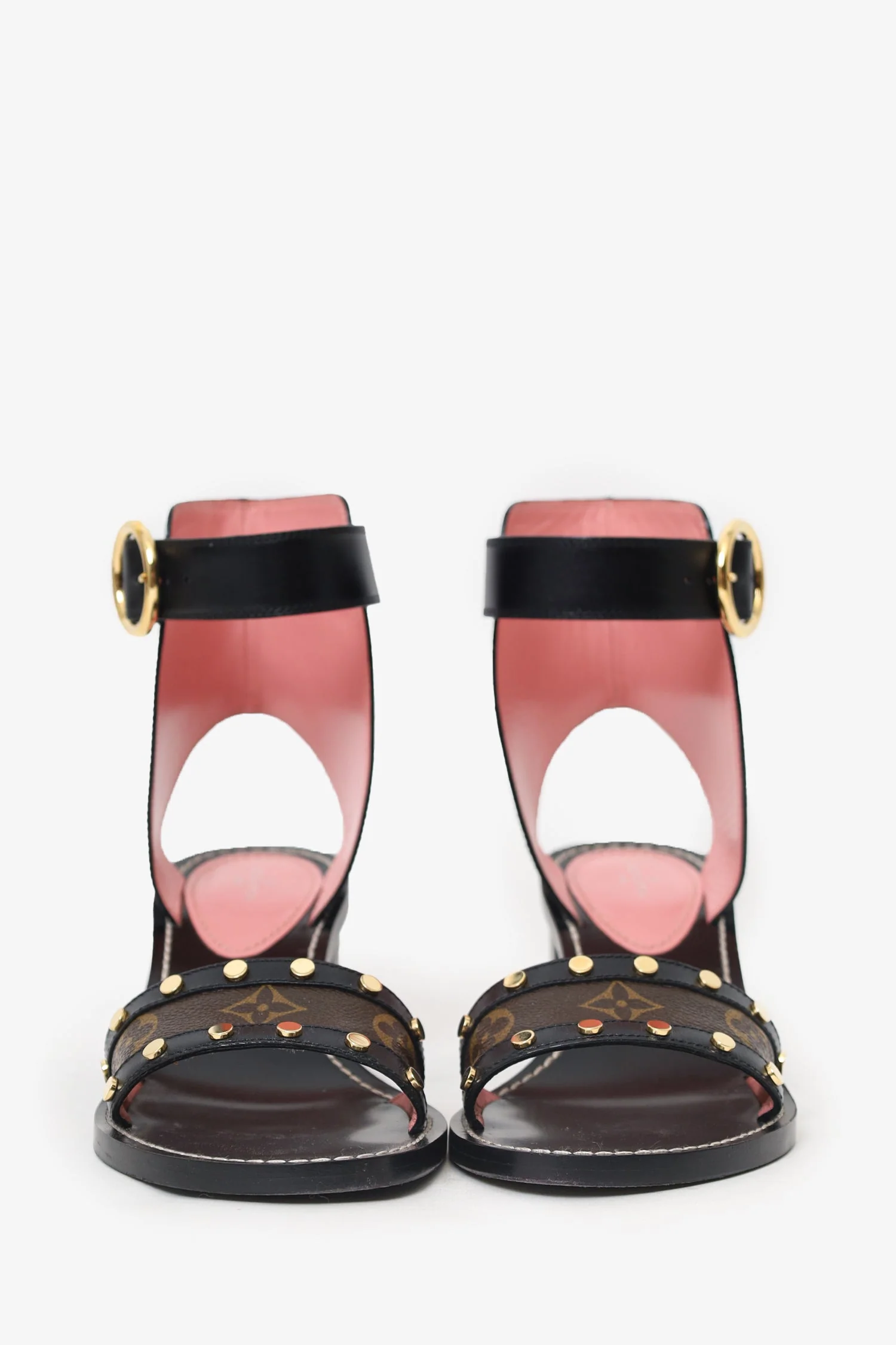 Louis Vuitton Black Leather New Wave Bom Dia Flat Sandals Size 39 - Image 3