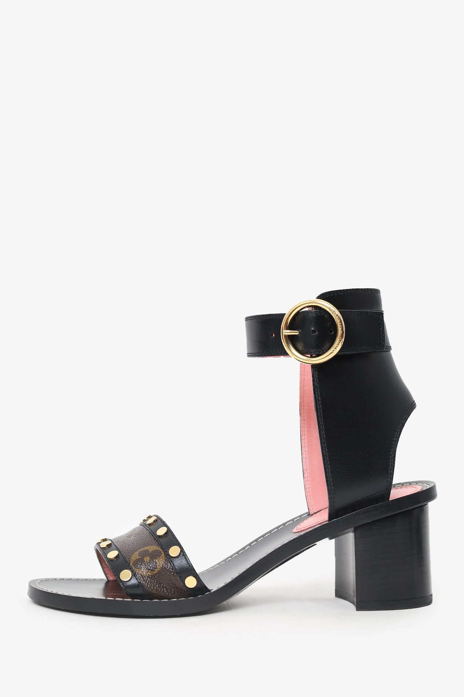 Louis Vuitton Black Leather New Wave Bom Dia Flat Sandals Size 39 - Image 4