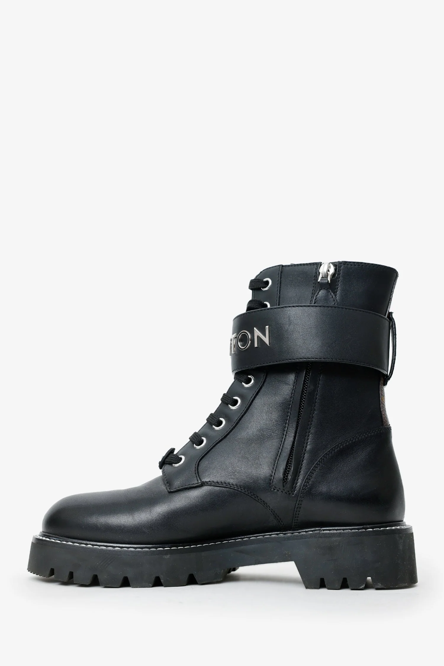 Louis Vuitton Black Leather Ranger Ankle Length Boots Size 37 - Image 5