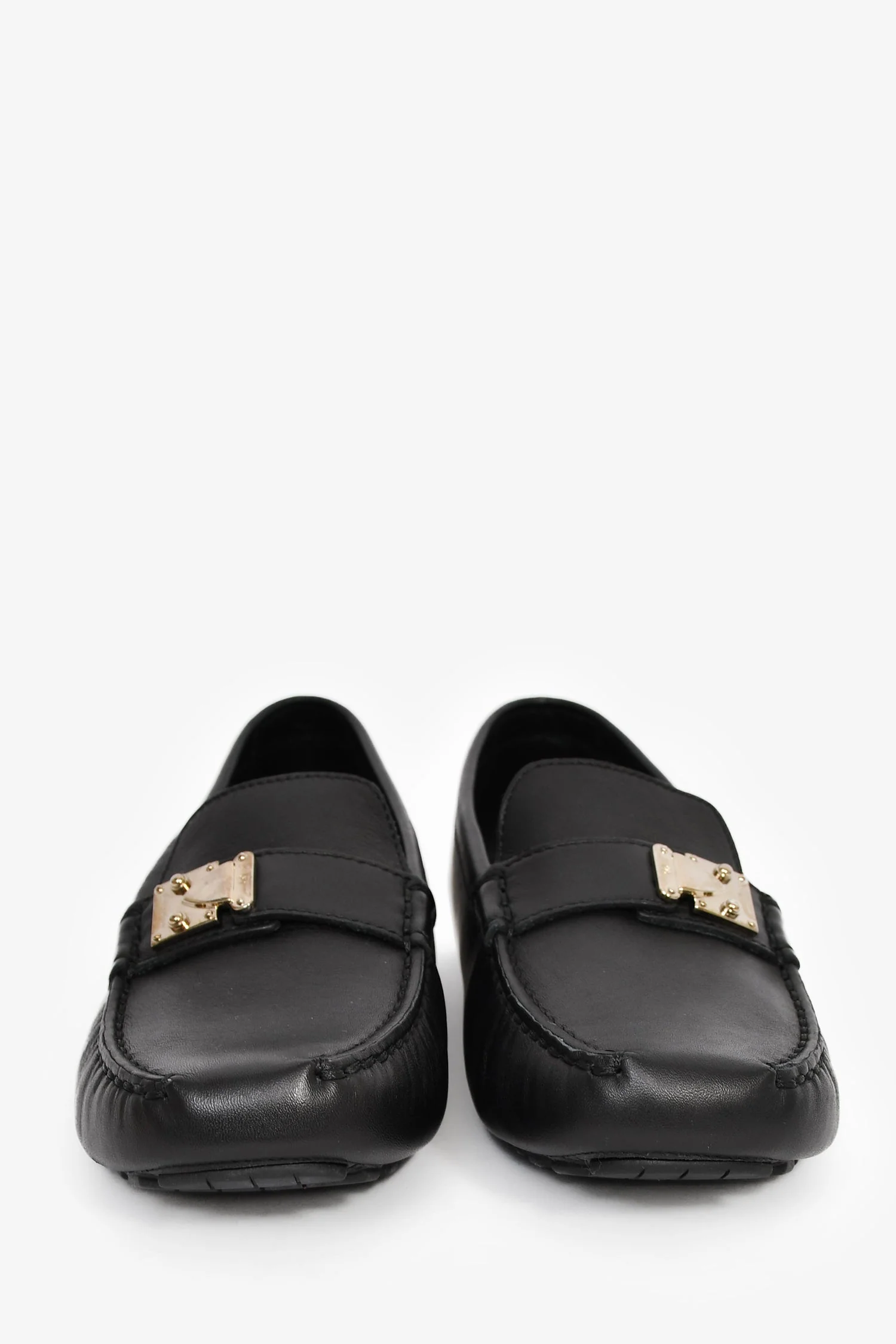 Louis Vuitton Black Leather S-Lock Driving Loafer Size 37 - Image 3