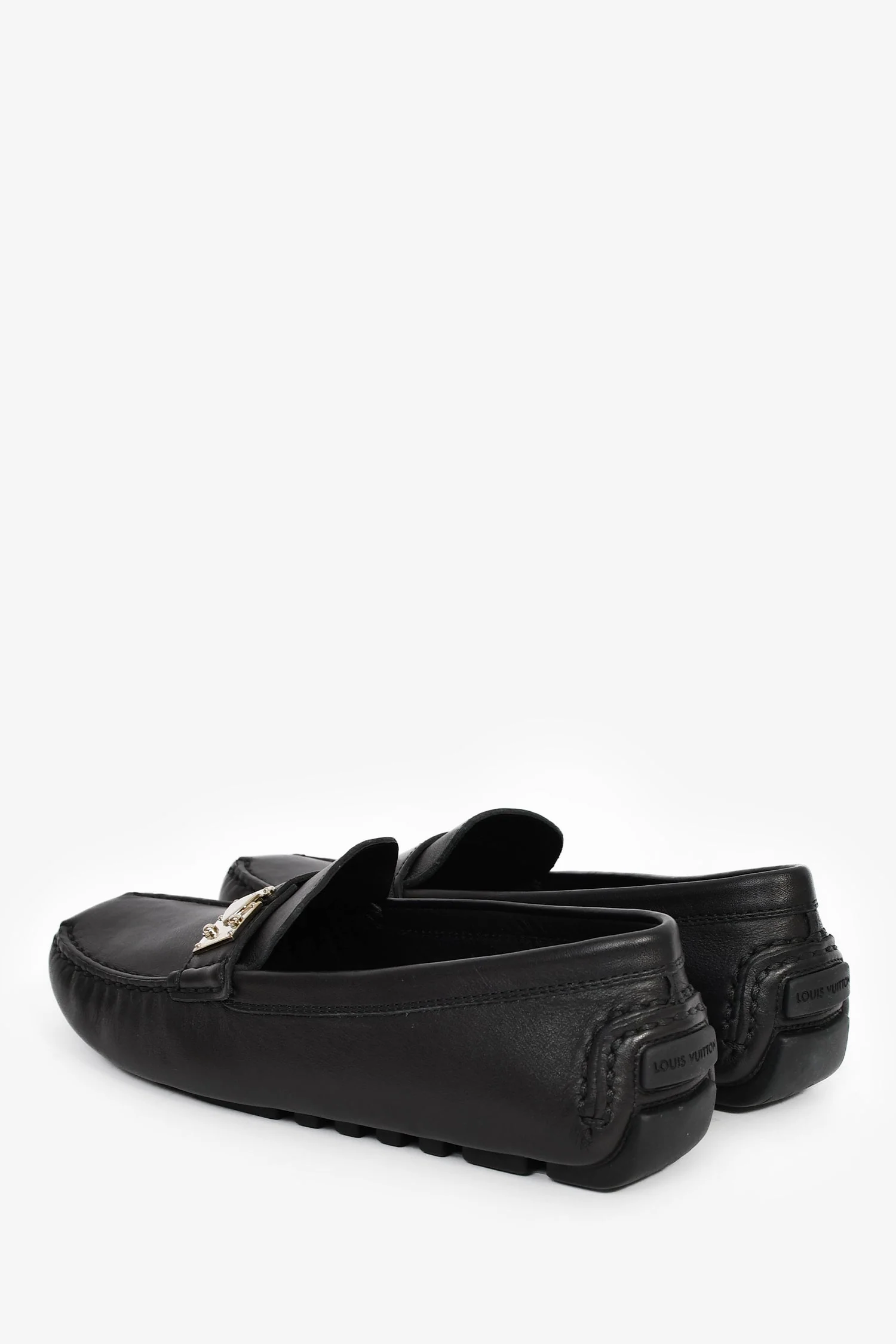 Louis Vuitton Black Leather S-Lock Driving Loafer Size 37 - Image 5