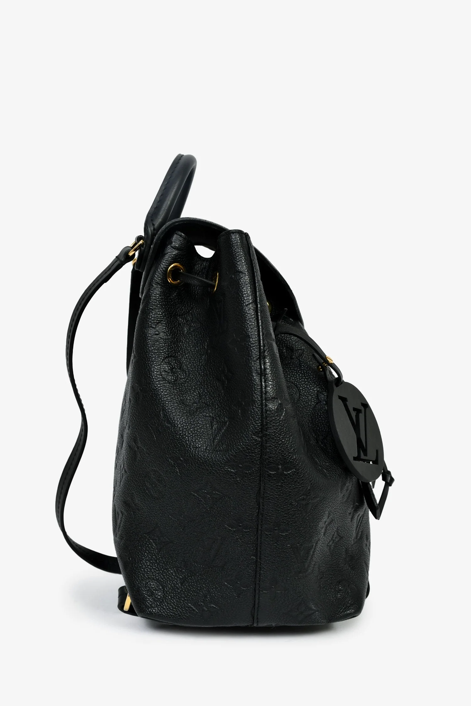 Louis Vuitton Black Monogram Empreinte Leather 'Montsouris' PM Backpack - Image 3