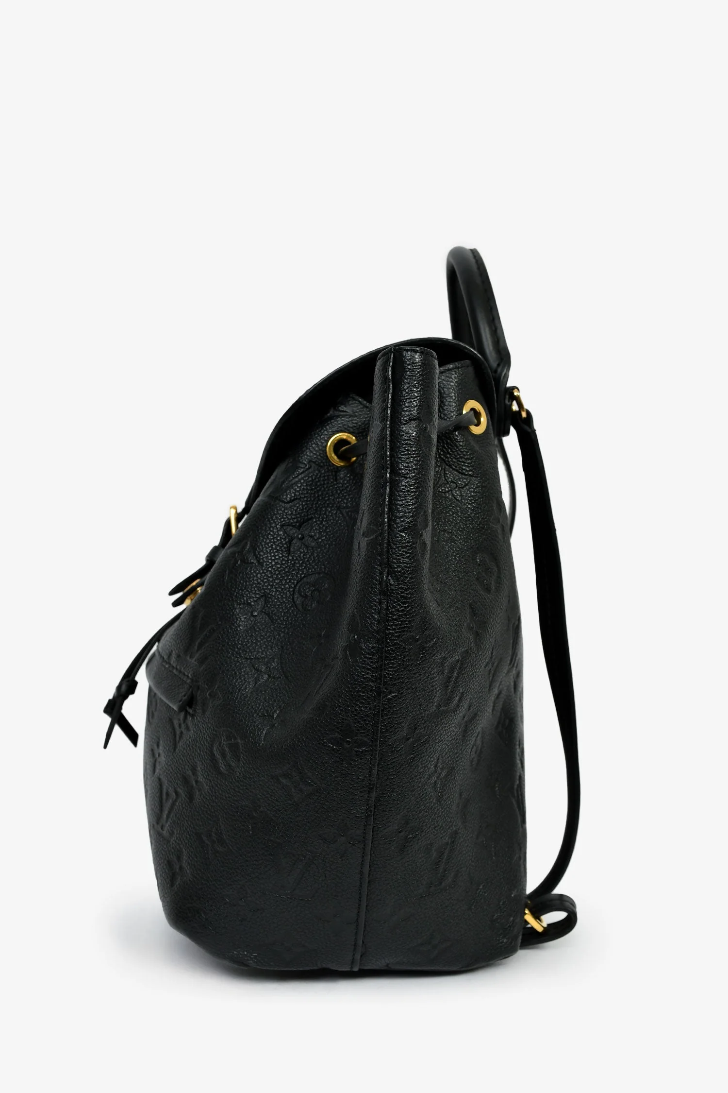 Louis Vuitton Black Monogram Empreinte Leather 'Montsouris' PM Backpack - Image 4