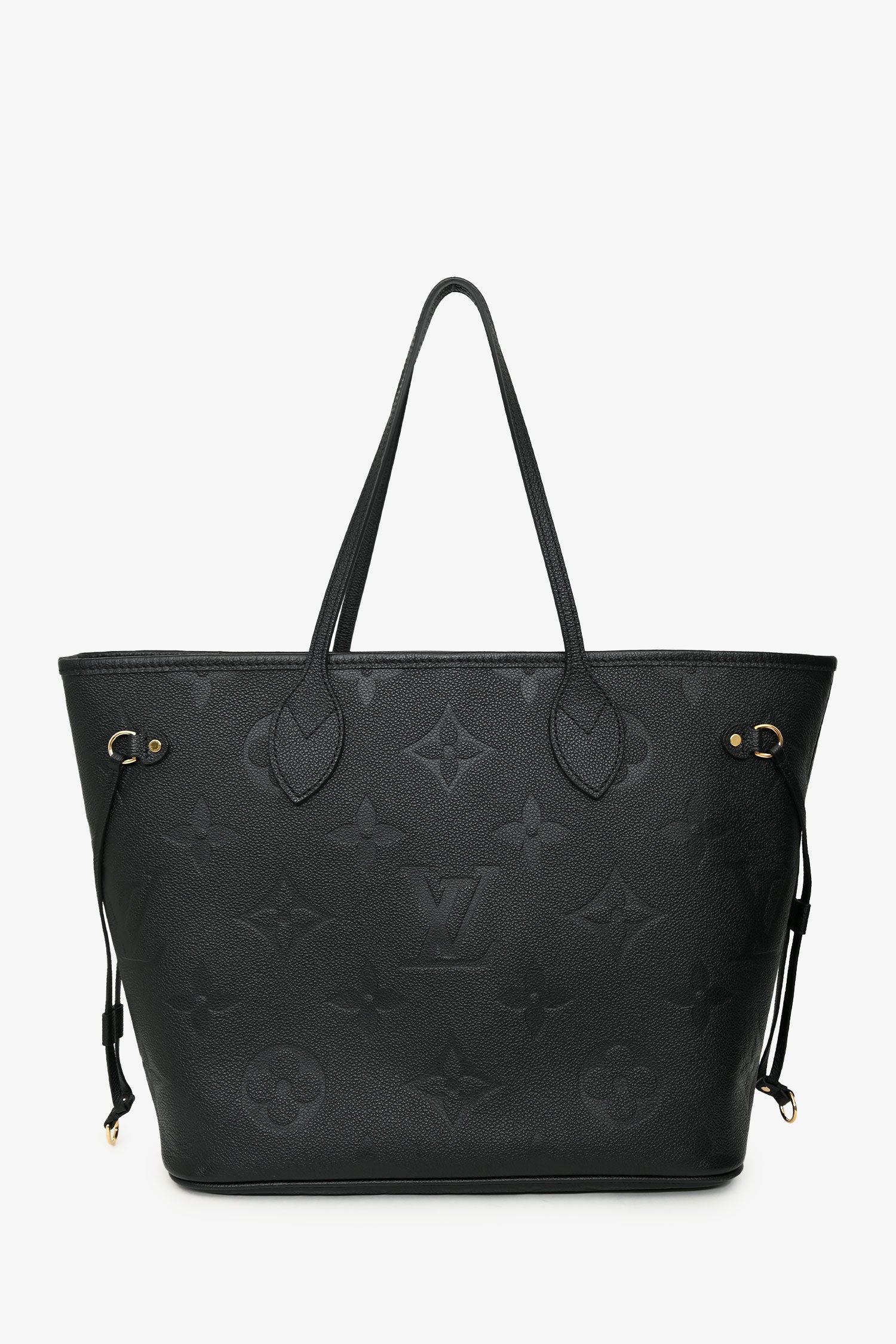 Louis Vuitton Black Monogram Empreinte Leather Neverfull MM With Pouch - Image 2