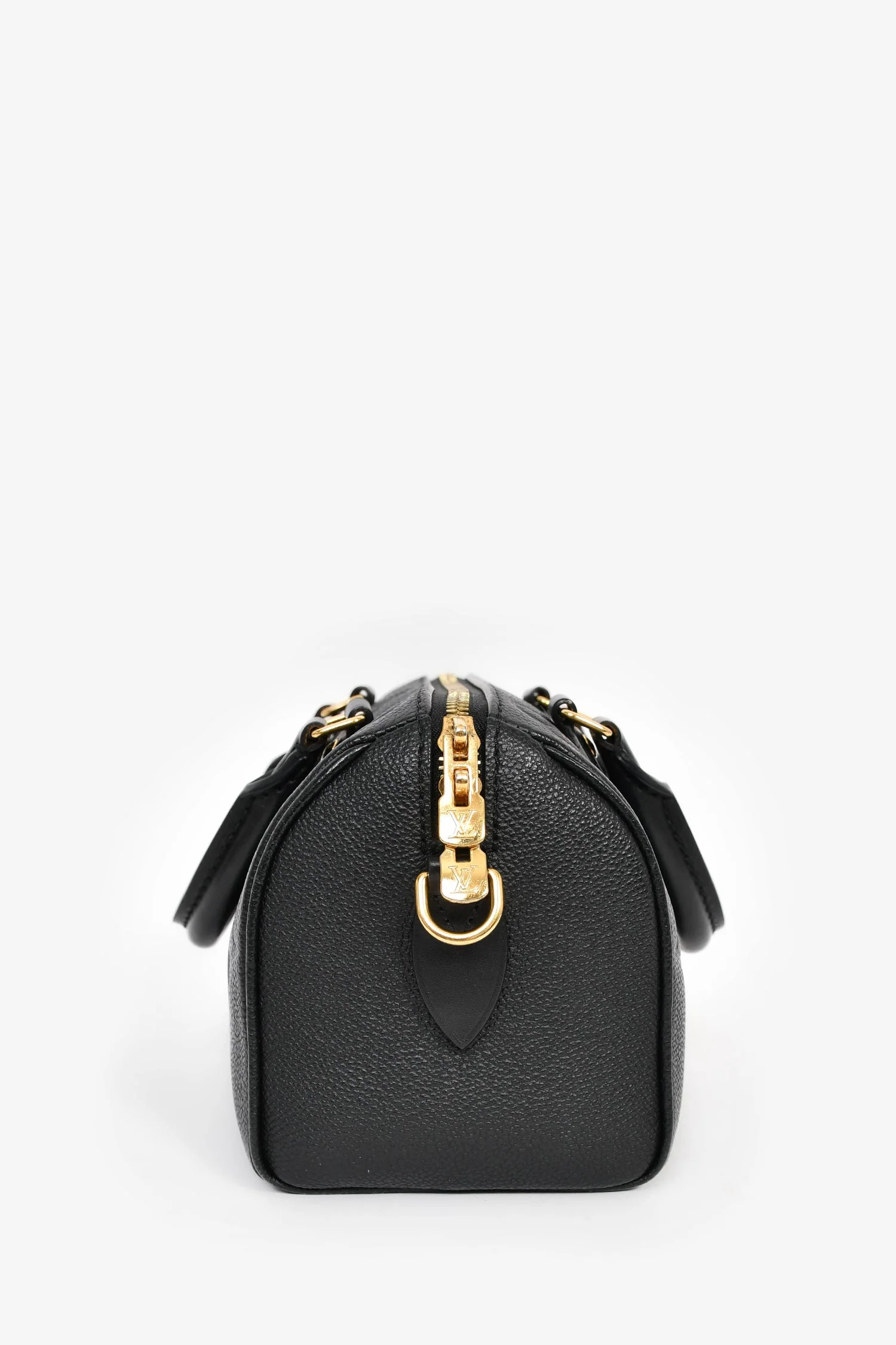 Louis Vuitton Black Monogram Empreinte Leather 'Speedy Bandoulière' 20 Bag with Strap - Image 3