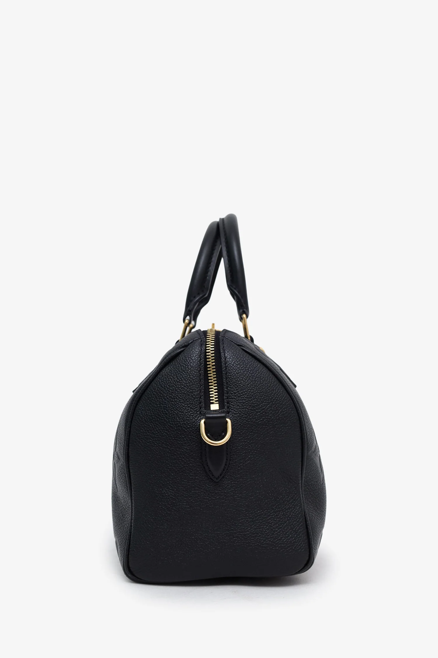 Louis Vuitton Black Monogram Giant Empreinte Leather Speedy 25 NM Bandouliere Bag With Strap - Image 3