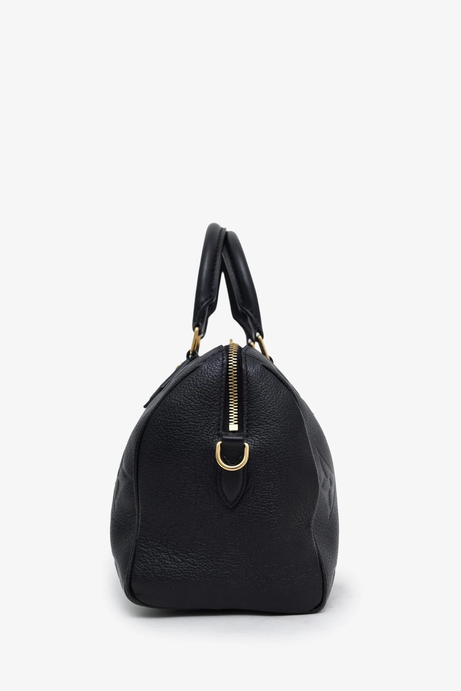 Louis Vuitton Black Monogram Giant Empreinte Leather Speedy 25 NM Bandouliere Bag With Strap - Image 4