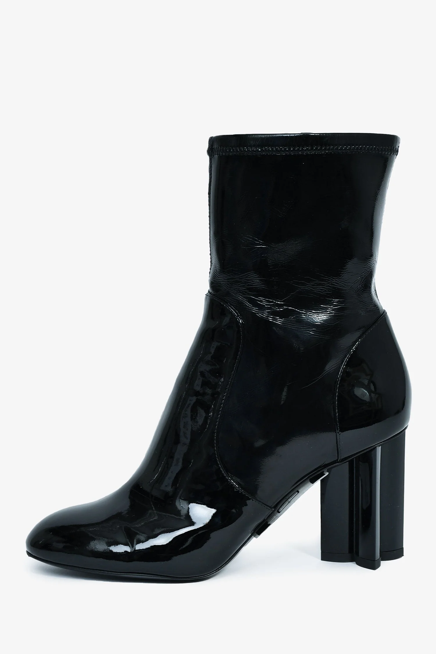 Louis Vuitton Black Patent Leather Heeled Boots Size 36 - Image 4