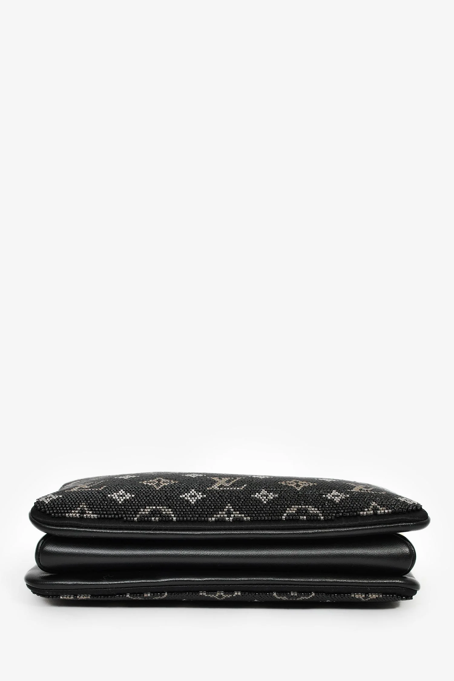 Louis Vuitton Black Satin Beaded Embroidered Monogram Coussin BB - Image 5