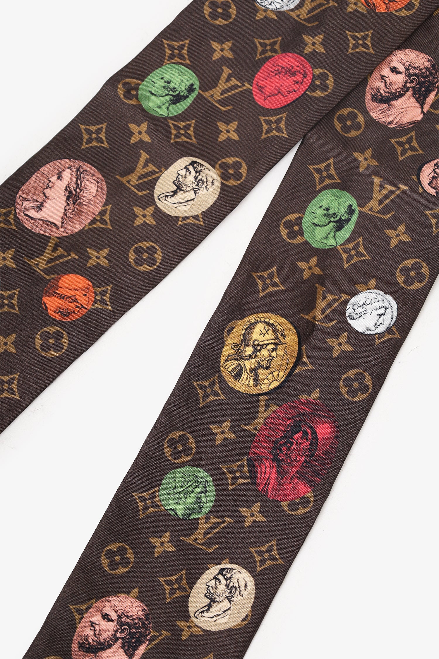 Louis Vuitton Brown Silk Monogram Fornasetti Bandeau - Image 2