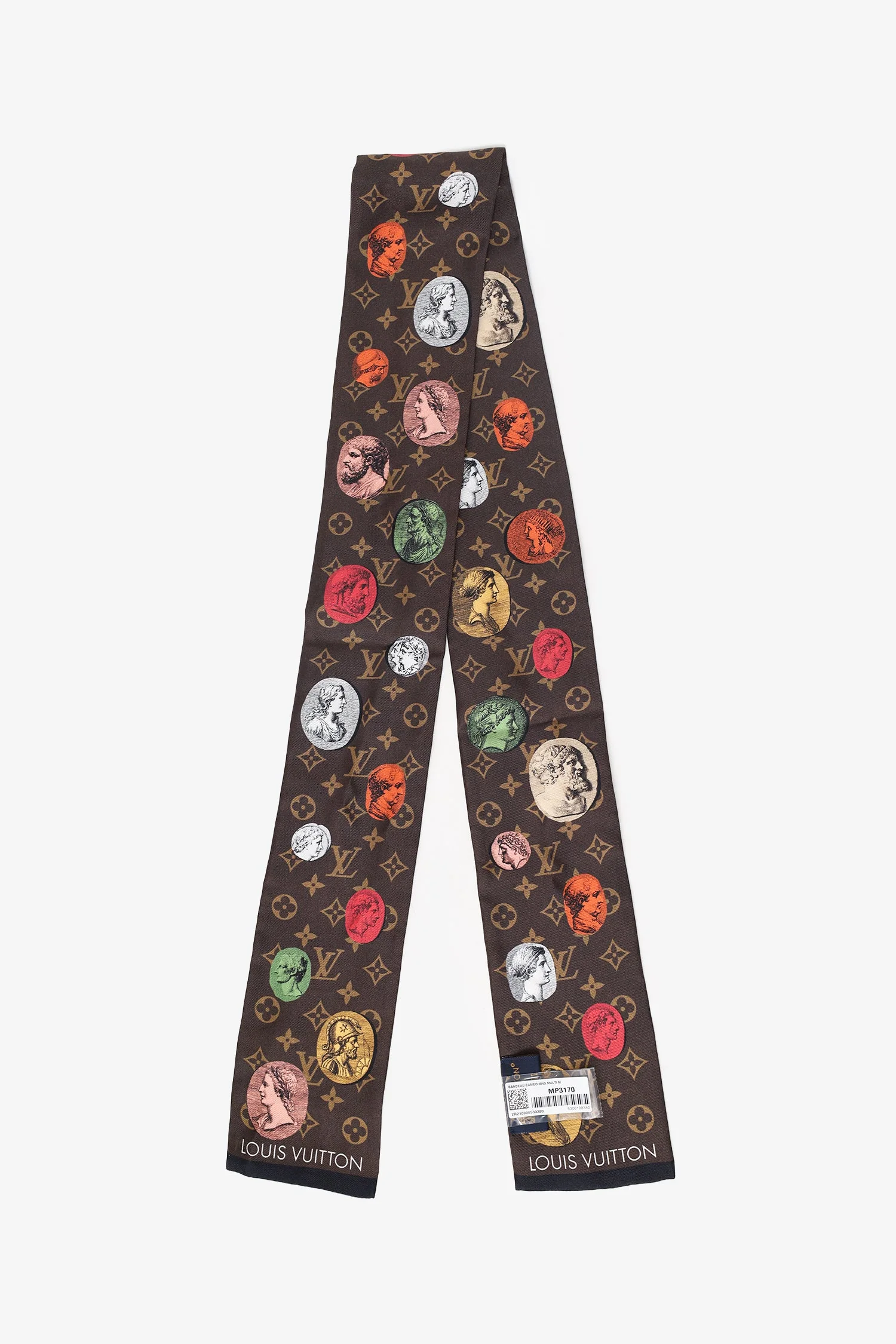 Louis Vuitton Brown Silk Monogram Fornasetti Bandeau - Image 3